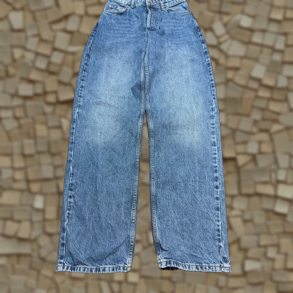 Topshop Topshop Jeans Women's 29 Blue Denim Straight High Rise Pockets Outdoor Size 29" - 1 Thumbnail