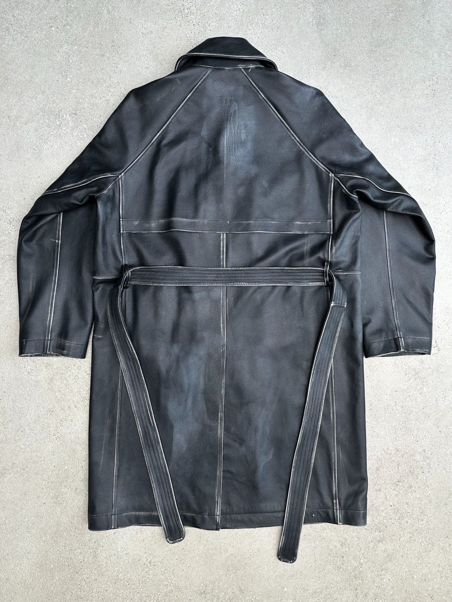 Other UNKNOWNWORLD Vintage Distressed Cowhide Trench Coat Size US S / EU 44-46 / 1 - 4 Thumbnail