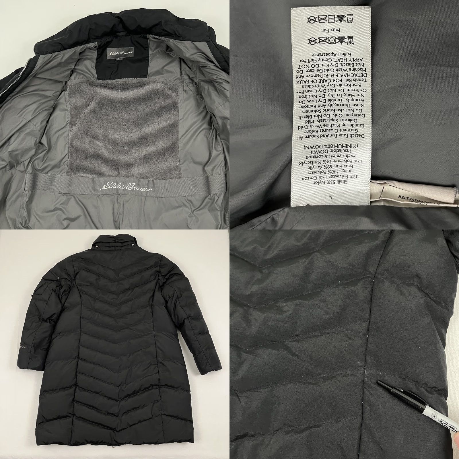 Eddie Bauer Eddie Bauer Jacket Womens 1X Black Down Puffer Winter Outdoors Parka Coat Size XL / US 12-14 / IT 48-50 - 8 Thumbnail