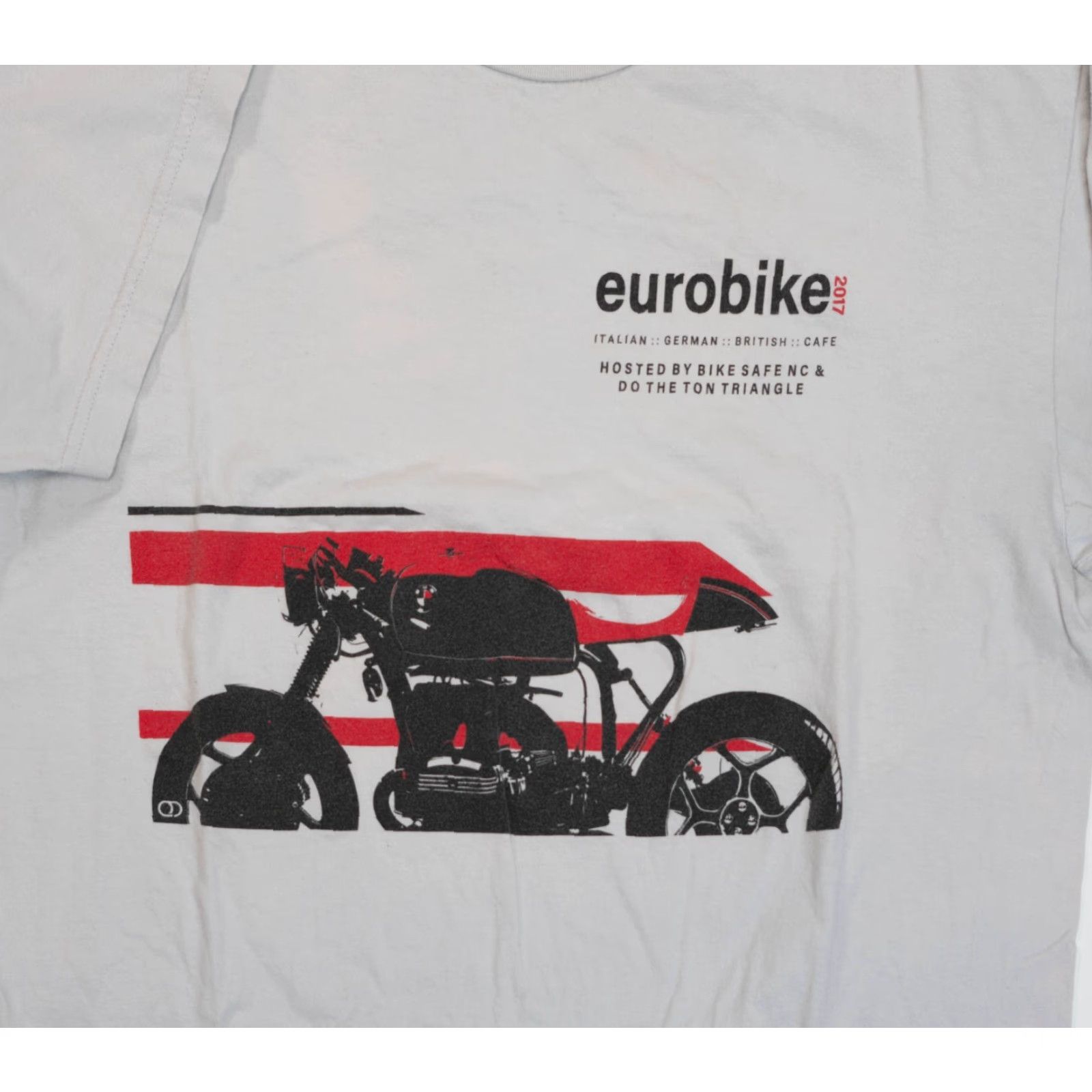 Anvil EuroBike BMW T-Shirt Men XL Grey Biker Rally 23x29 Short Sleeve Crew Neck Logo Cotton Anvil Regular Vintage: No (adjusted as per structure) Size US XL / EU 56 / 4 - 4 Thumbnail