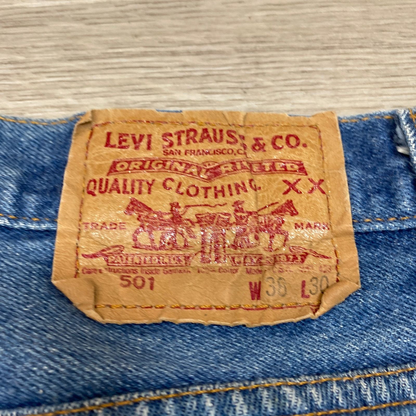 Levi's × Vintage Vintage 80s Levi's 501 Made in USA Straight Leg Jeans 36x29 Size US 36 / EU 52 - 4 Thumbnail