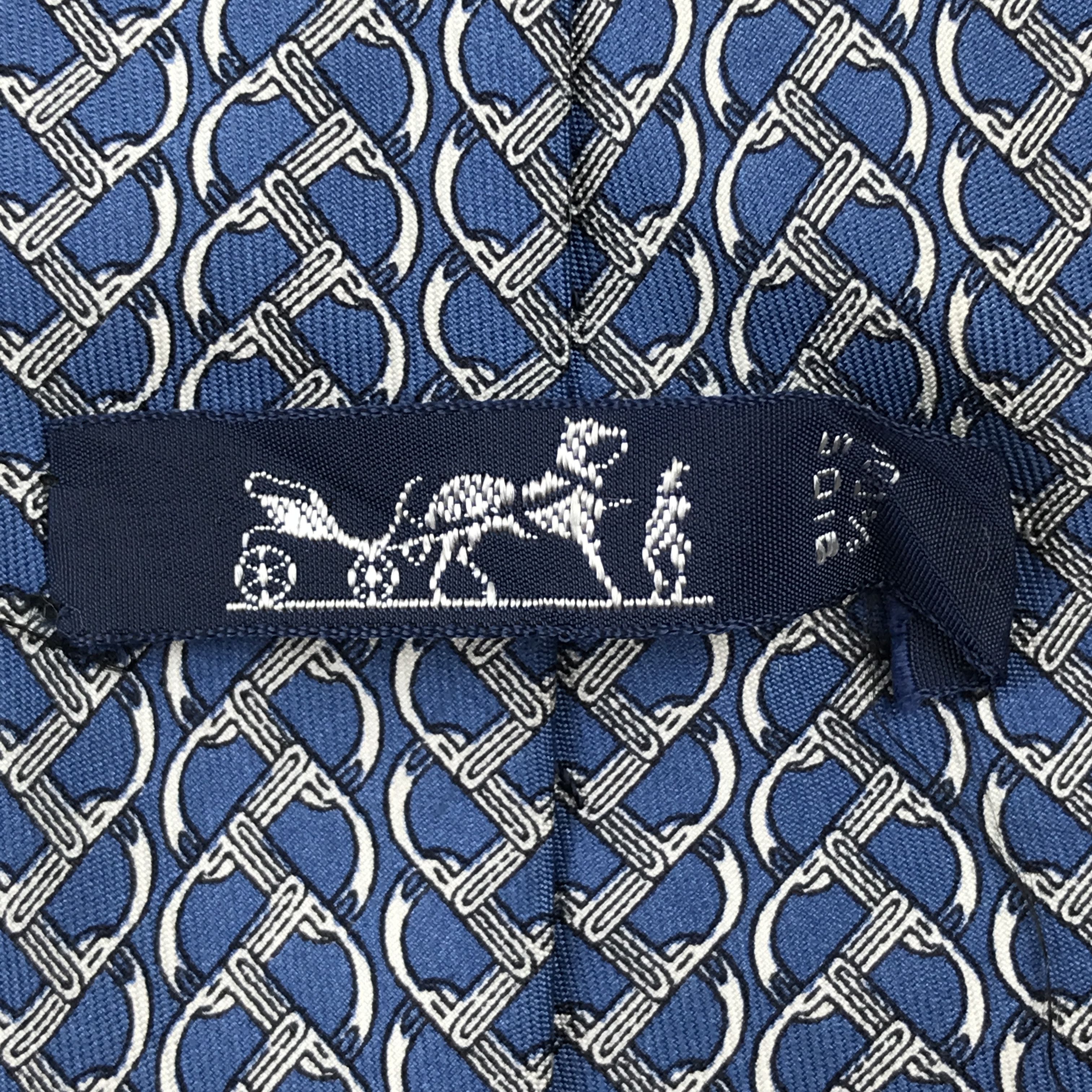Designer × Hermes Vintage Hermes Silk Necktie Size ONE SIZE - 7 Thumbnail