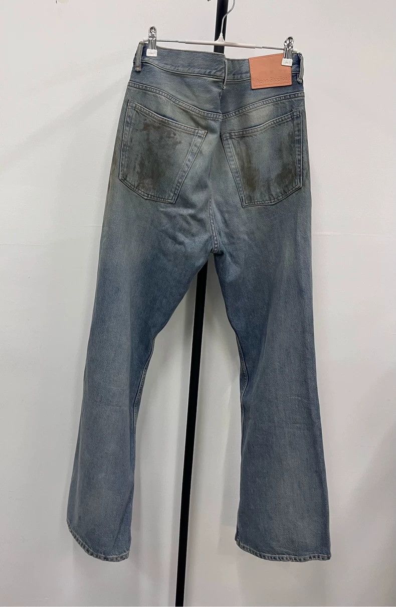 Acne Studios Acne Studios 2021M Blue Mud-Dyed Ripped Slightly Flared Jea Size US 32 / EU 48 - 2 Thumbnail