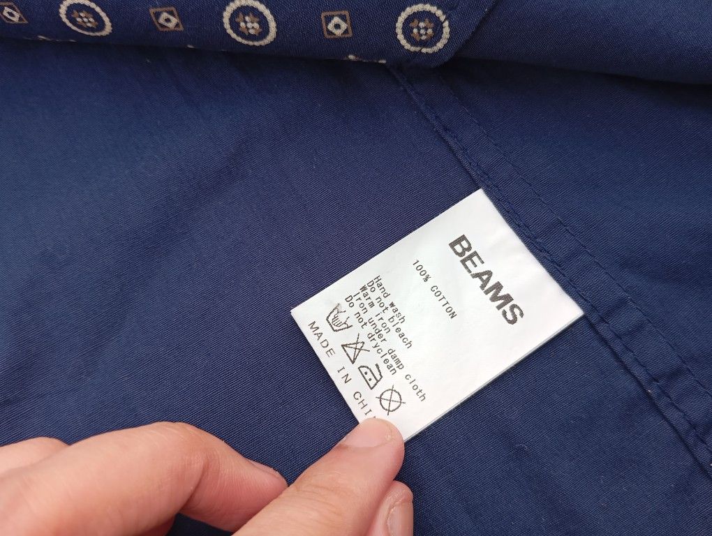 Beams Japan BEAMS Navy Total Pattern Cotton Jacket Blazer Coat 🎌 Size US M / EU 48-50 / 2 - 8 Thumbnail