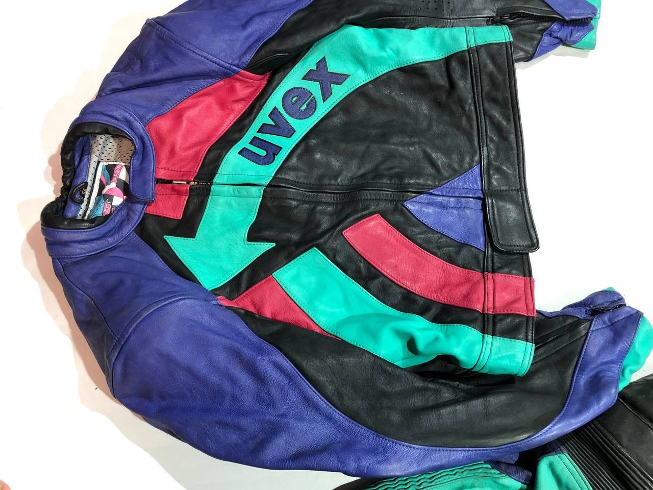 Vintage Uvex Vintage 80s Racing Moto Leather Suit Size US L / EU 52-54 / 3 - 5 Thumbnail