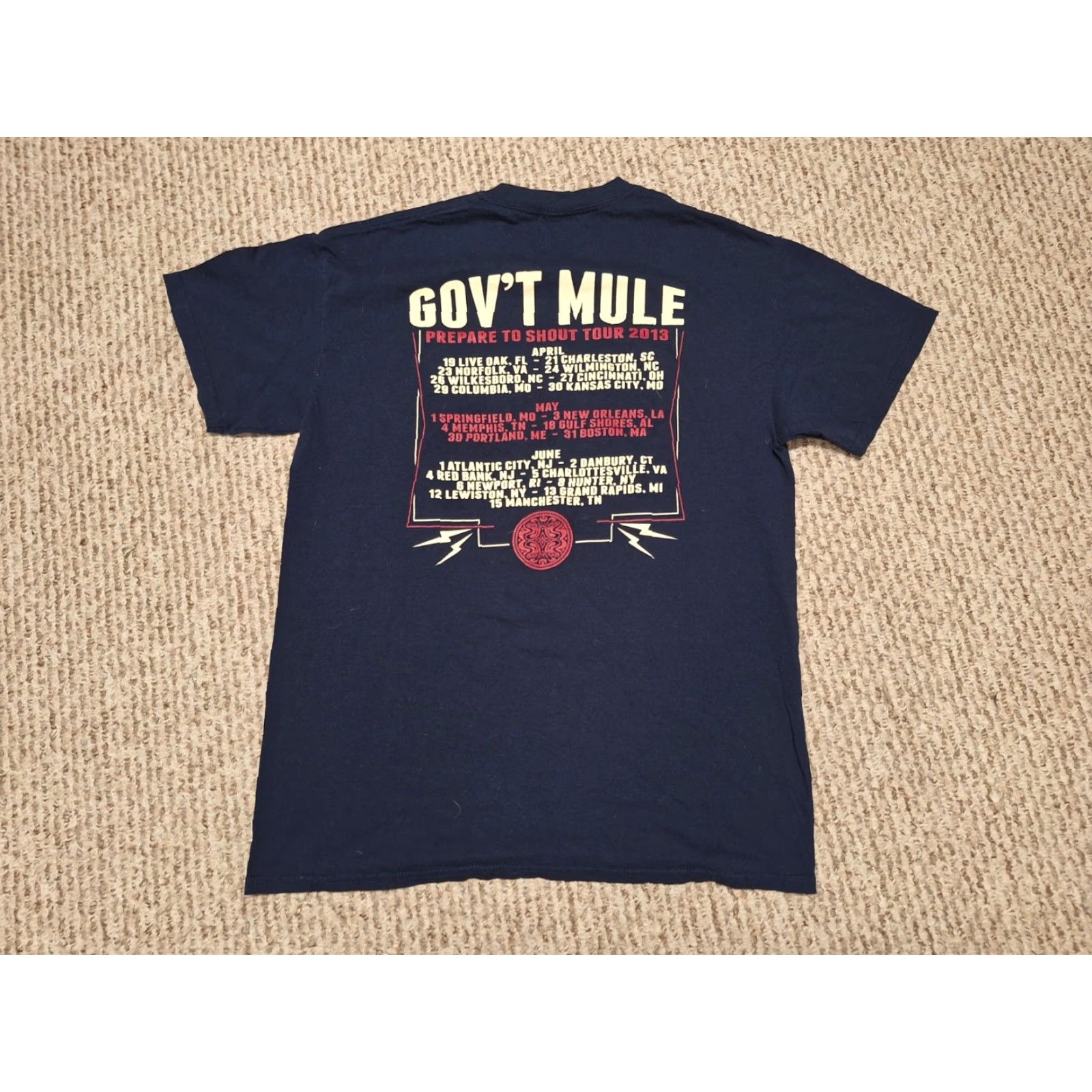 Etro Warren Hayes Allman Brothers Shirt Mens M Govt Mule Retro Band Tour Blue Christmas T-Shirt Mens M Size US M / EU 48-50 / 2 - 3 Thumbnail