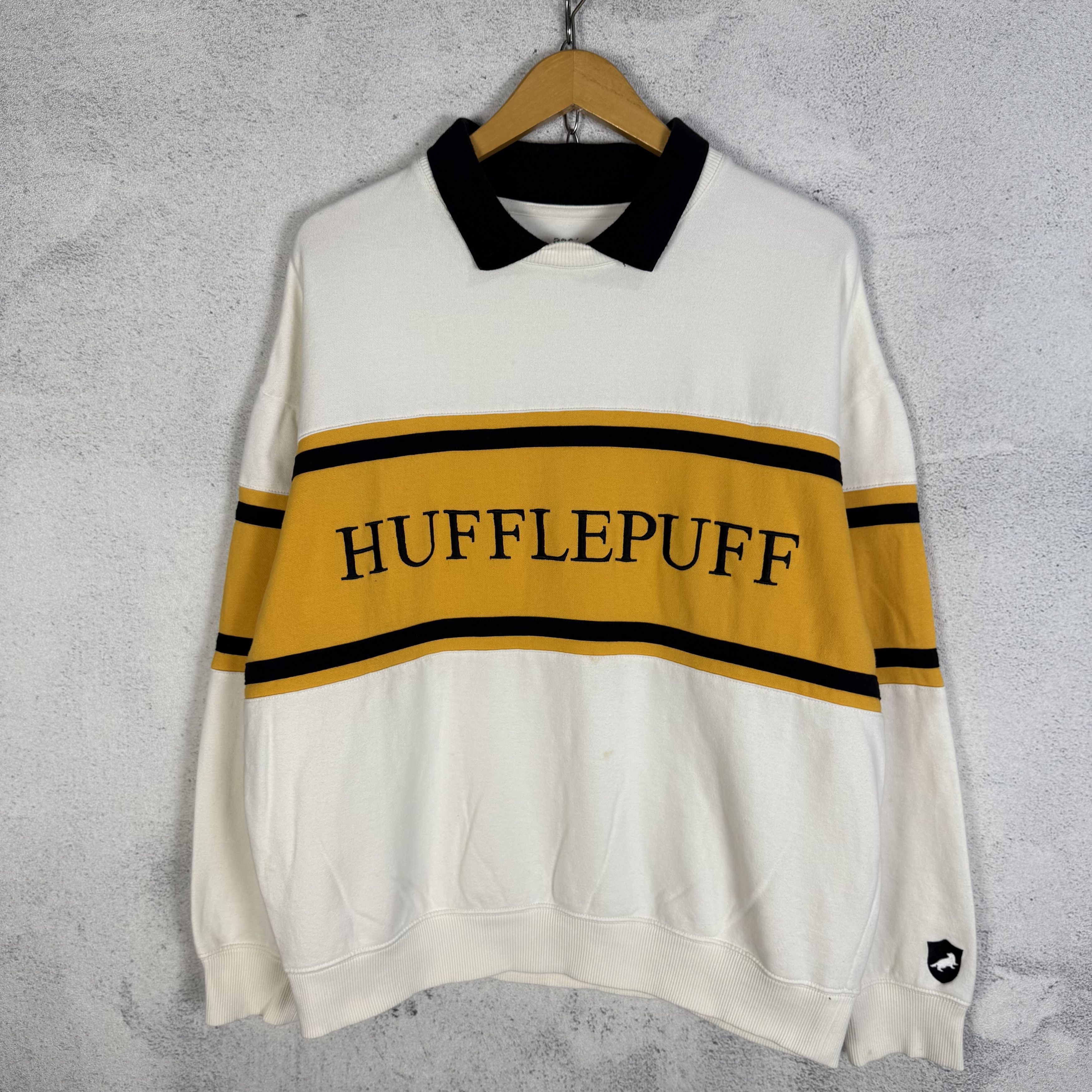 Vintage Hufflepuff Harry Potter Sweatshirt Collared Size US M / EU 48-50 / 2 - 1 Thumbnail