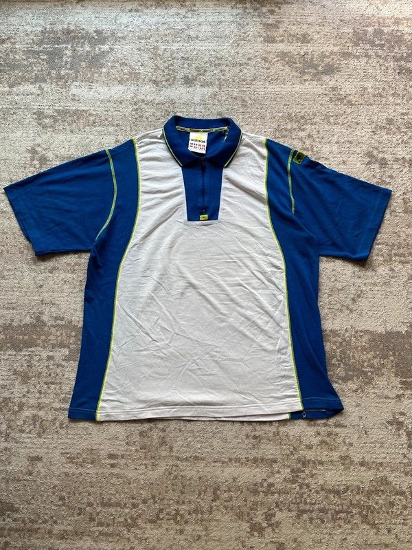 Adidas Adidas Equipments Sz XL Vintage 90s Polo Shirt Rare Zip Neck Size US XL / EU 56 / 4 - 1 Thumbnail