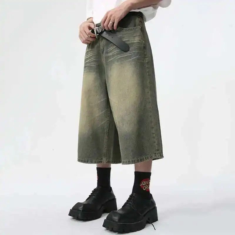 Japanese Brand Baggy Wide Leg Denim Shorts Size US 34 / EU 50 - 1 Thumbnail