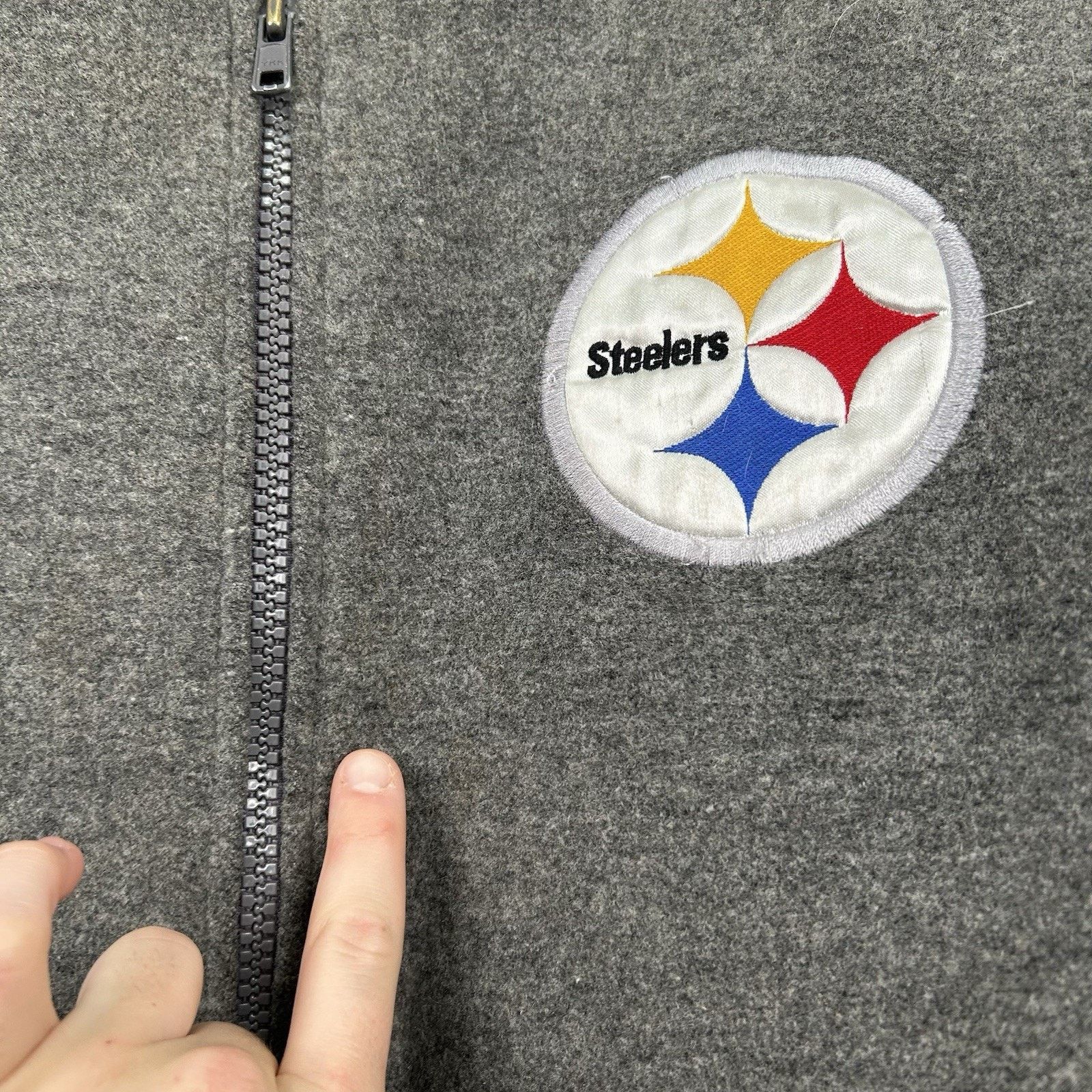 NFL Y2K Pittsburgh Steelers NFL Zip-Up Wool Bomber Jacket XLarge Size US XL / EU 56 / 4 - 7 Thumbnail