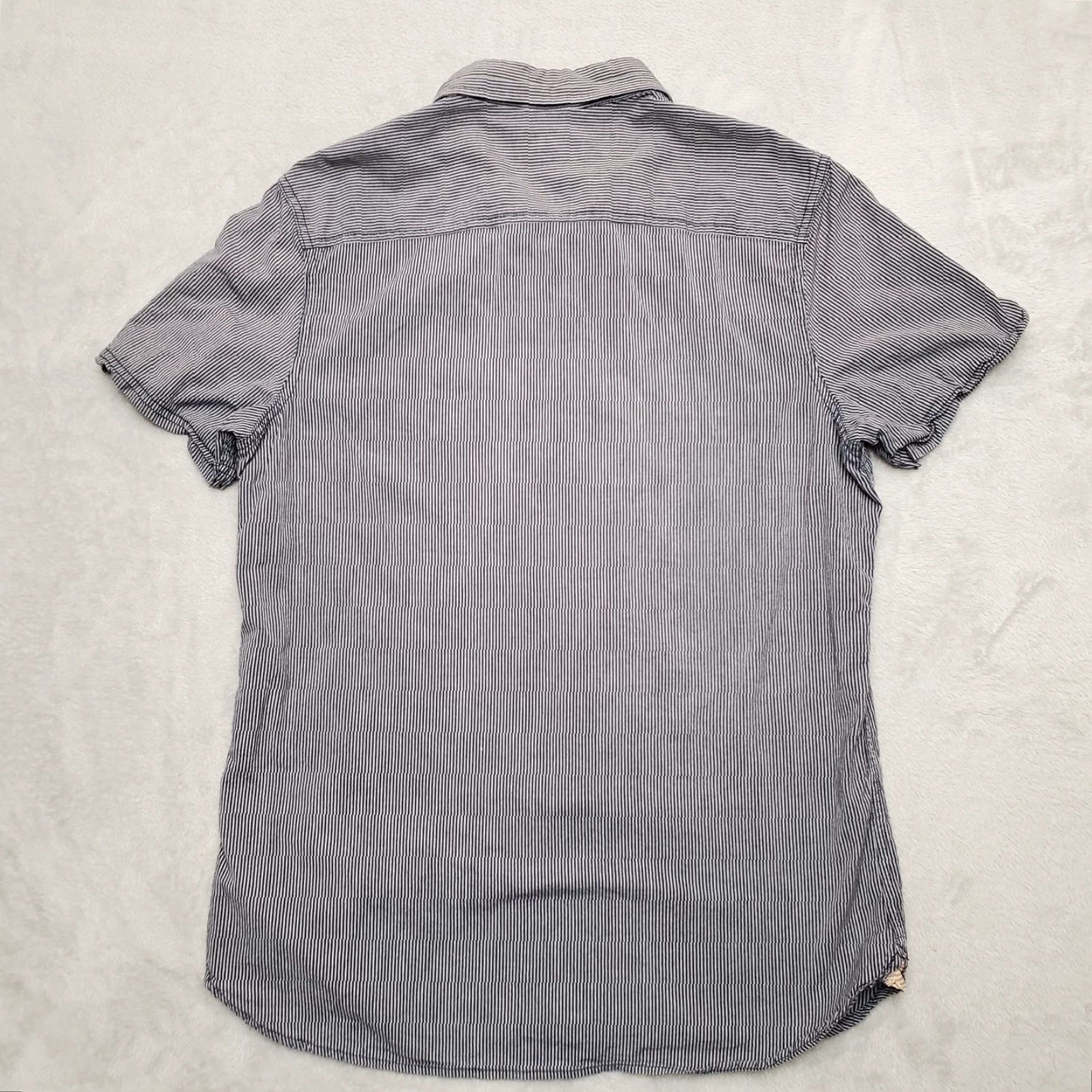 Vintage Wallin & Bros Shirt Mens L Gray Black Striped Short Sleeve Button Casual Size US L / EU 52-54 / 3 - 6 Thumbnail