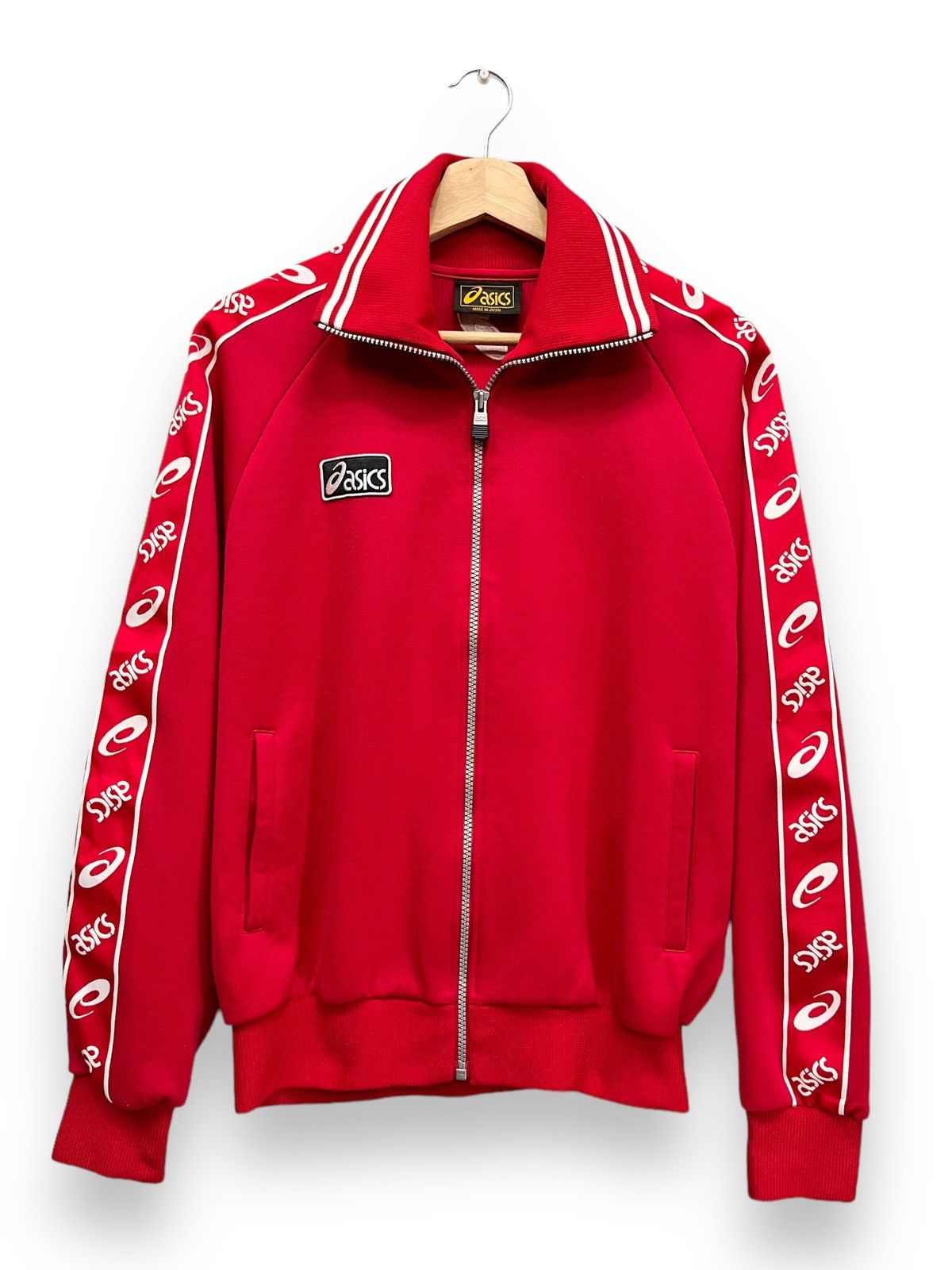 Asics 🔥Vtg 90’s ASICS JAPAN Monogram Side Tape Polyester Jacket Size US S / EU 44-46 / 1 - 3 Thumbnail