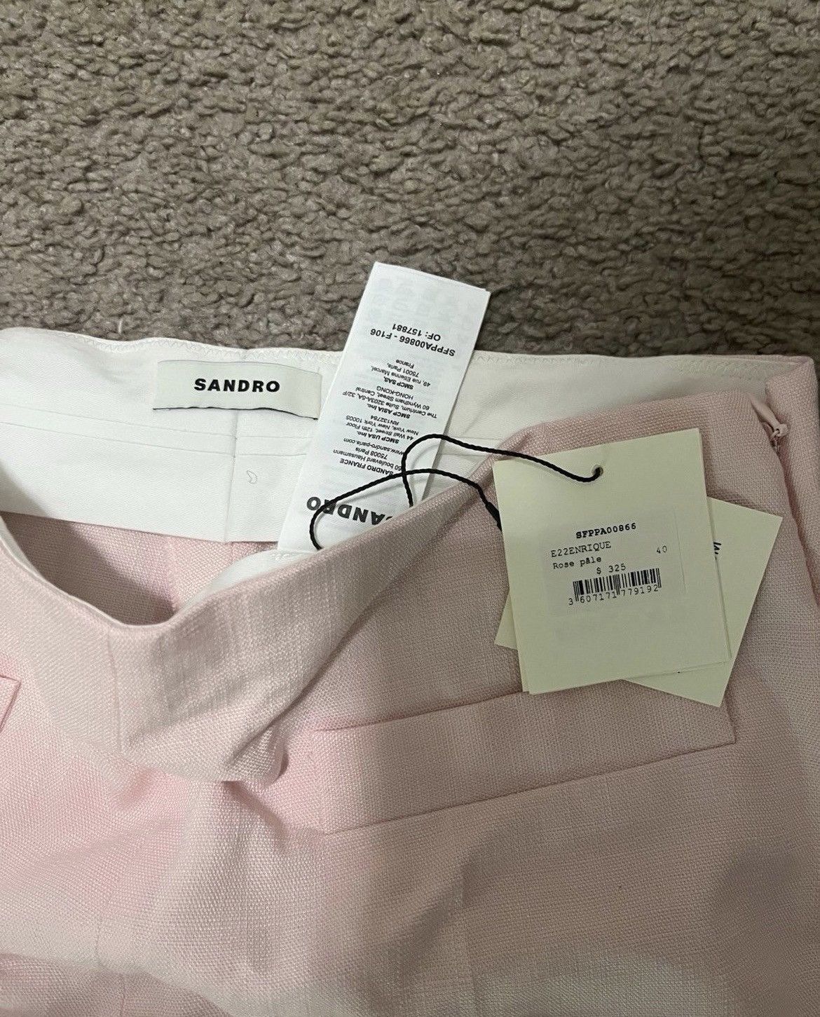 Sandro New Sandro Paris Enrique Wide Leg Pants – Light Pink Size 40" / US 18 - 4 Thumbnail