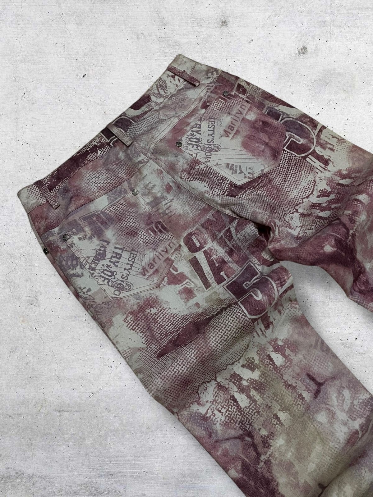 Japanese Brand VINTAGE GHOLE OG ITALY DESIGNER 90 MARILYN MONROE PRINT PANT Size US 26 / EU 42 - 14 Thumbnail