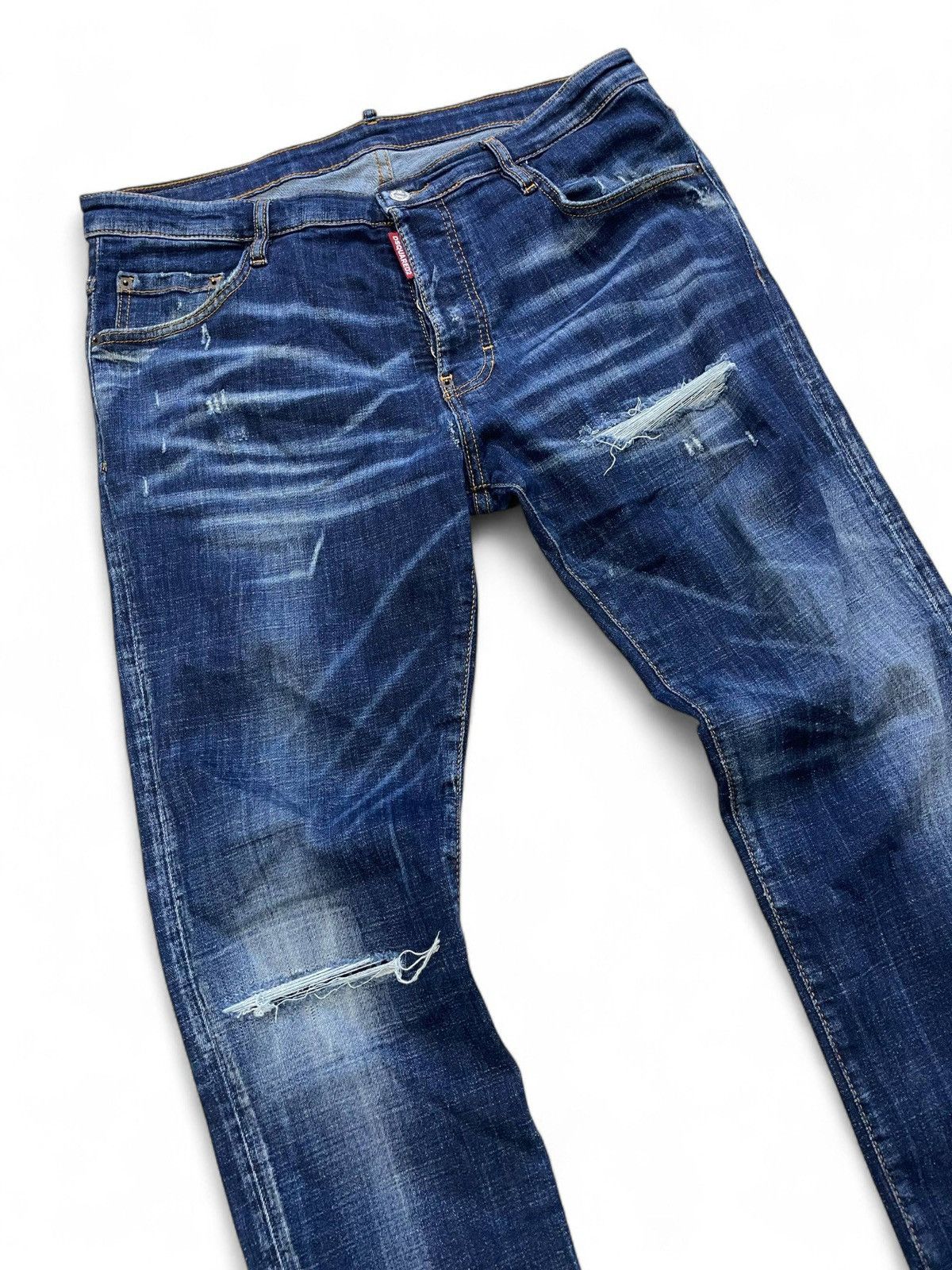 Dsquared2 Dsquared2 distressed blue denim jeans Y2K Italian fit Size US 36 / EU 52 - 2 Thumbnail