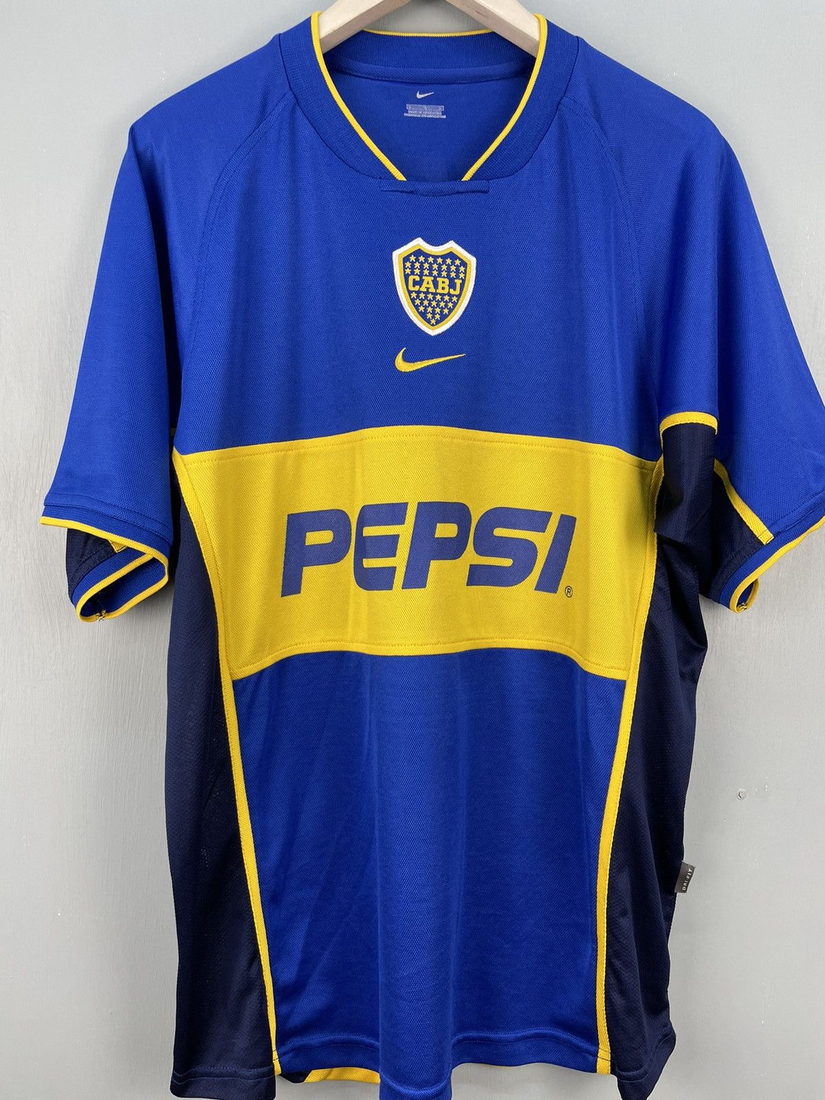 Nike Vintage Boca Juniors 02-03 Pepsi Nike Dri-fit jersey Size US L / EU 52-54 / 3 - 3 Thumbnail