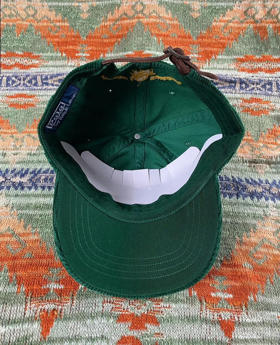 Polo Ralph Lauren Polo Ralph Lauren Corduroy Leather Baseball Cap Baseball Hat Size ONE SIZE - 5 Thumbnail