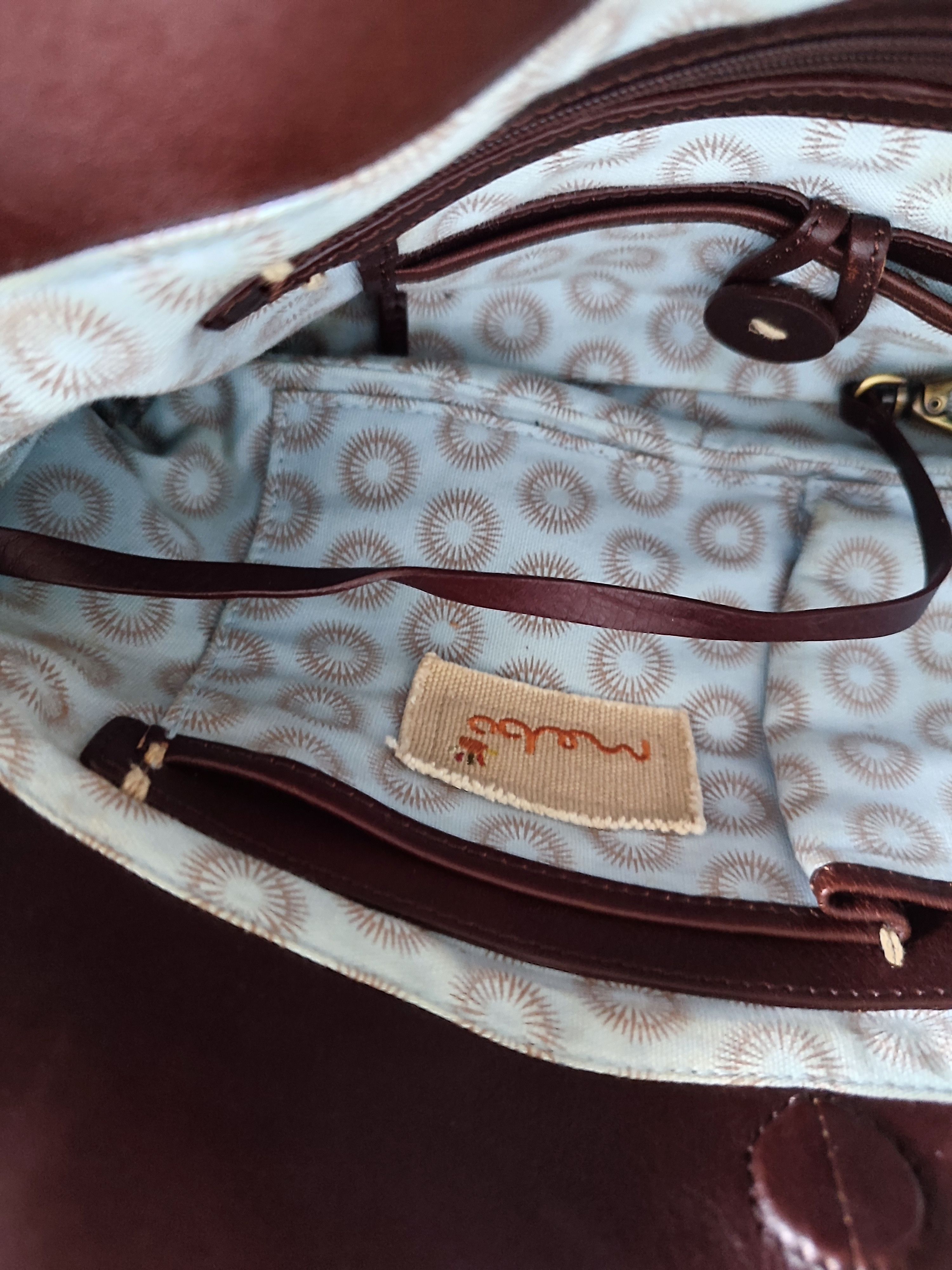 Other Small brown leather Mebo handbag, handbag with embroidery Size ONE SIZE - 3 Thumbnail