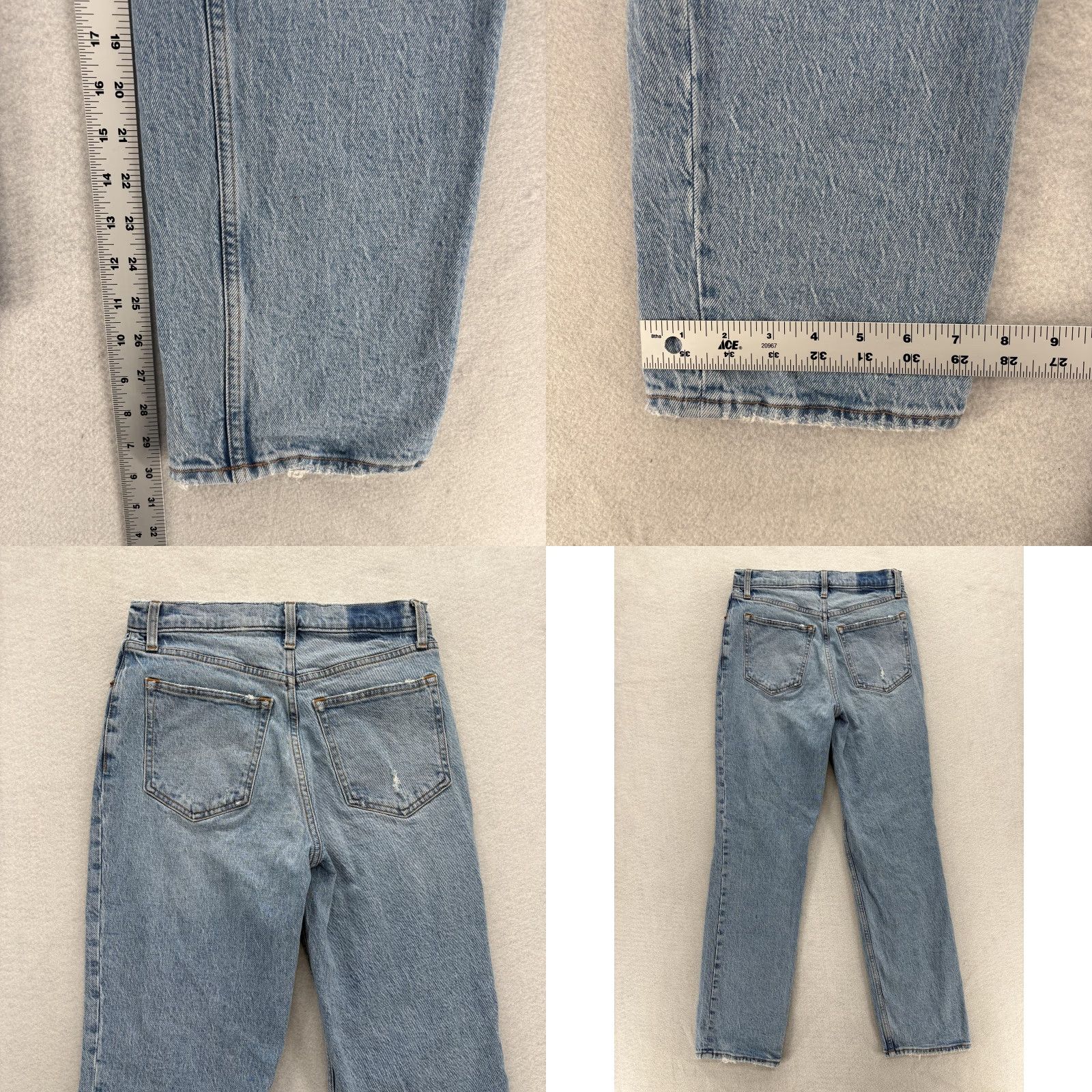 Abercrombie & Fitch VINTAGE Abercrombie & Fitch Jeans Womens 28 Blue 90s Straight Ultra High Rise Distressed Jeans Womens 28 Blue 90s Distressed Straight Ultra High Rise Size 28" / US 6 / IT 42 - 8 Thumbnail