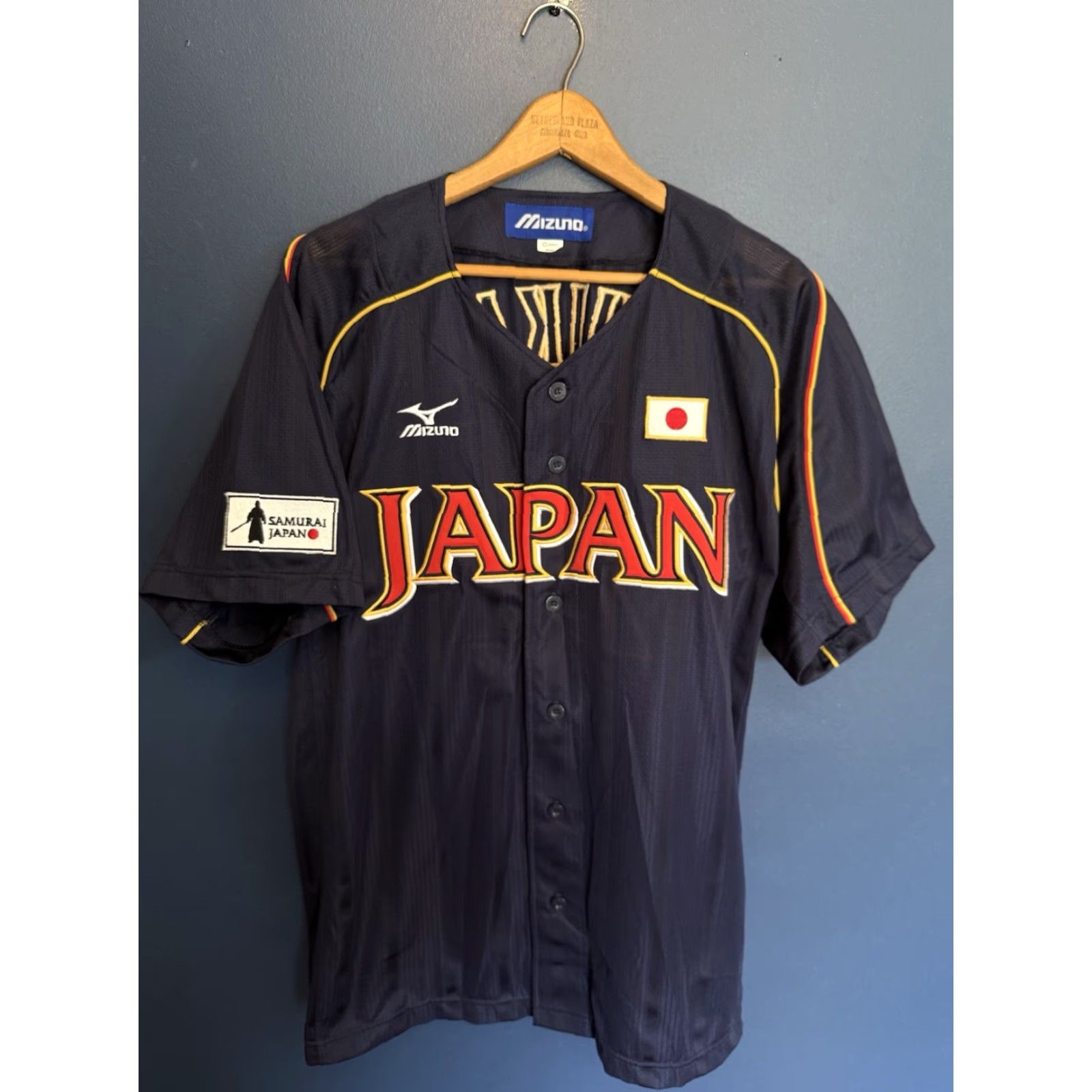 Mizuno Mizuno Samurai Japan World Baseball Classic Blue Jersey L Mens Baseball Azul Classic Uchikawa Size US L / EU 52-54 / 3 - 3 Thumbnail