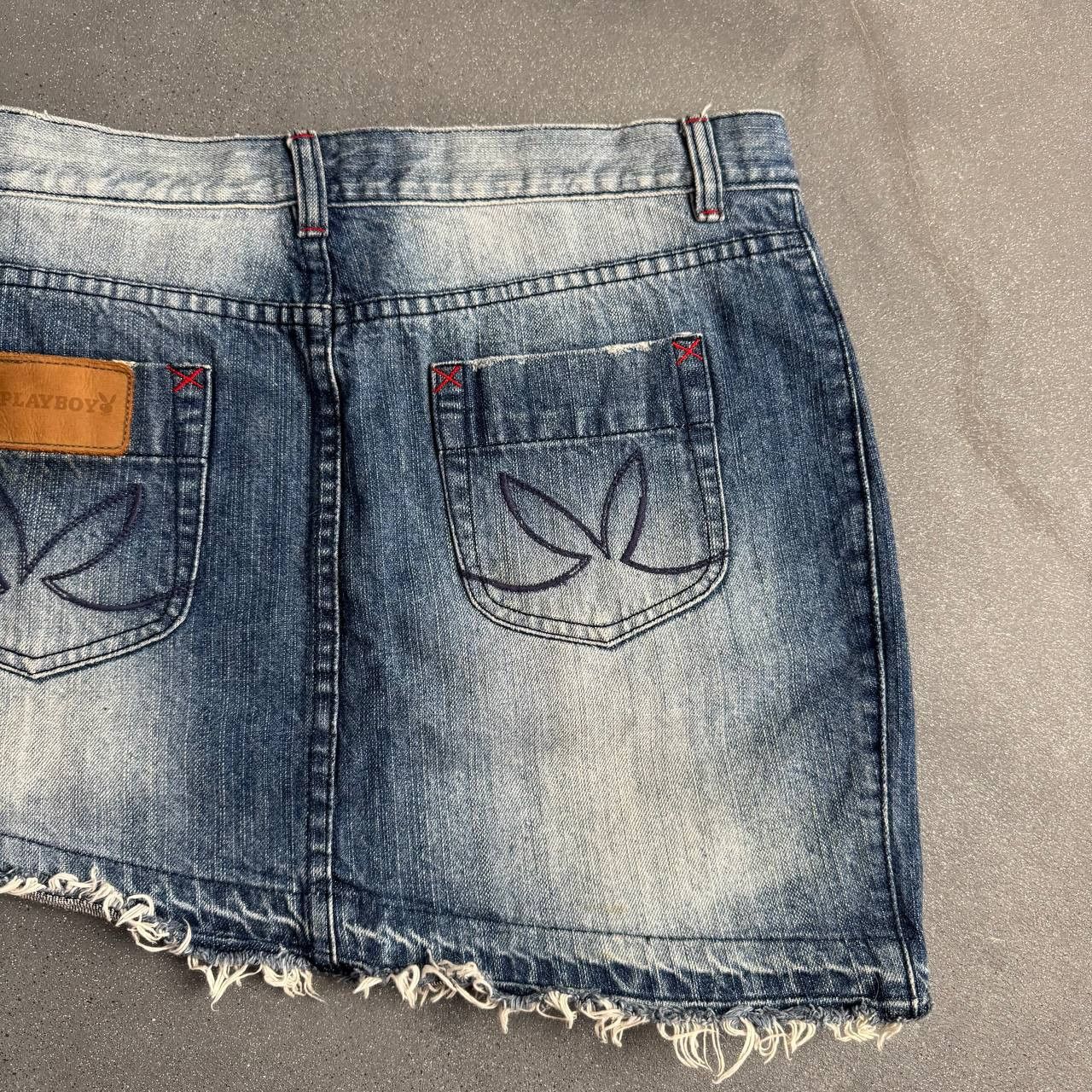 Japanese Brand × Playboy Playboy Y2K Vintage 2000's Washed Skirt Size 30" / US 8 / IT 44 - 7 Thumbnail