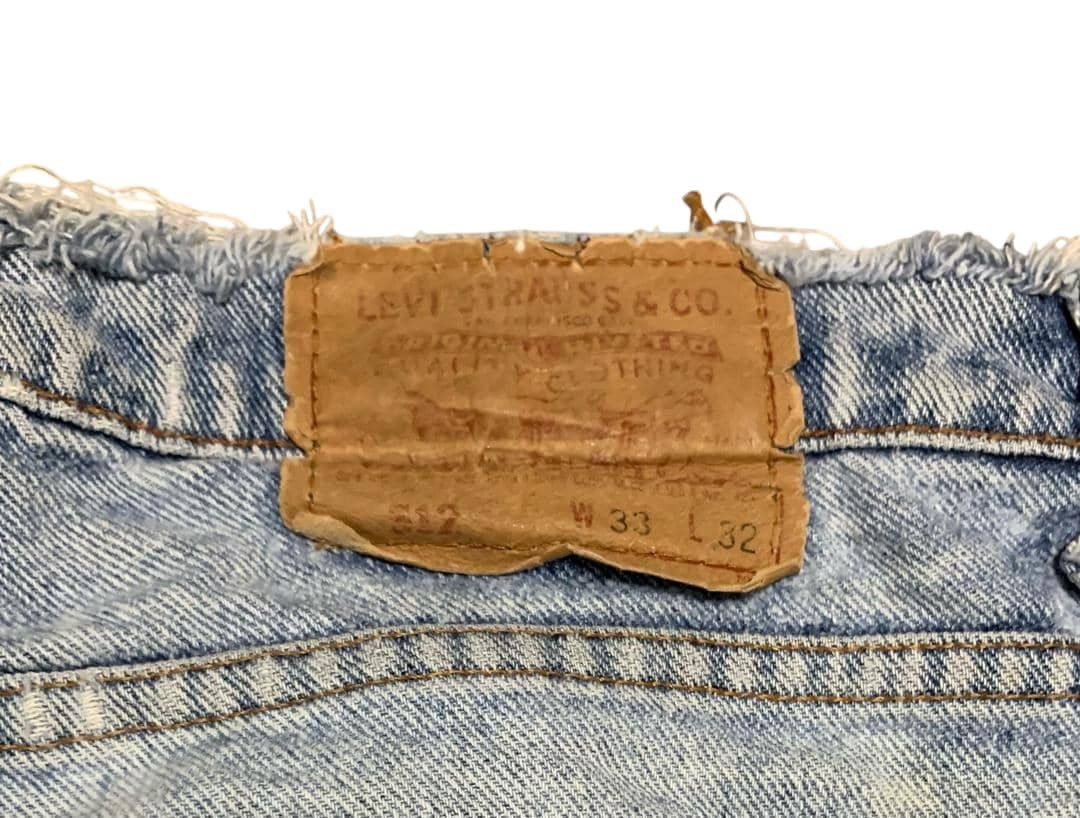 Levi's Vintage 90s Levis 512 Slim Taper Faded Blue Jeans Distressed Size US 33 - 13 Thumbnail