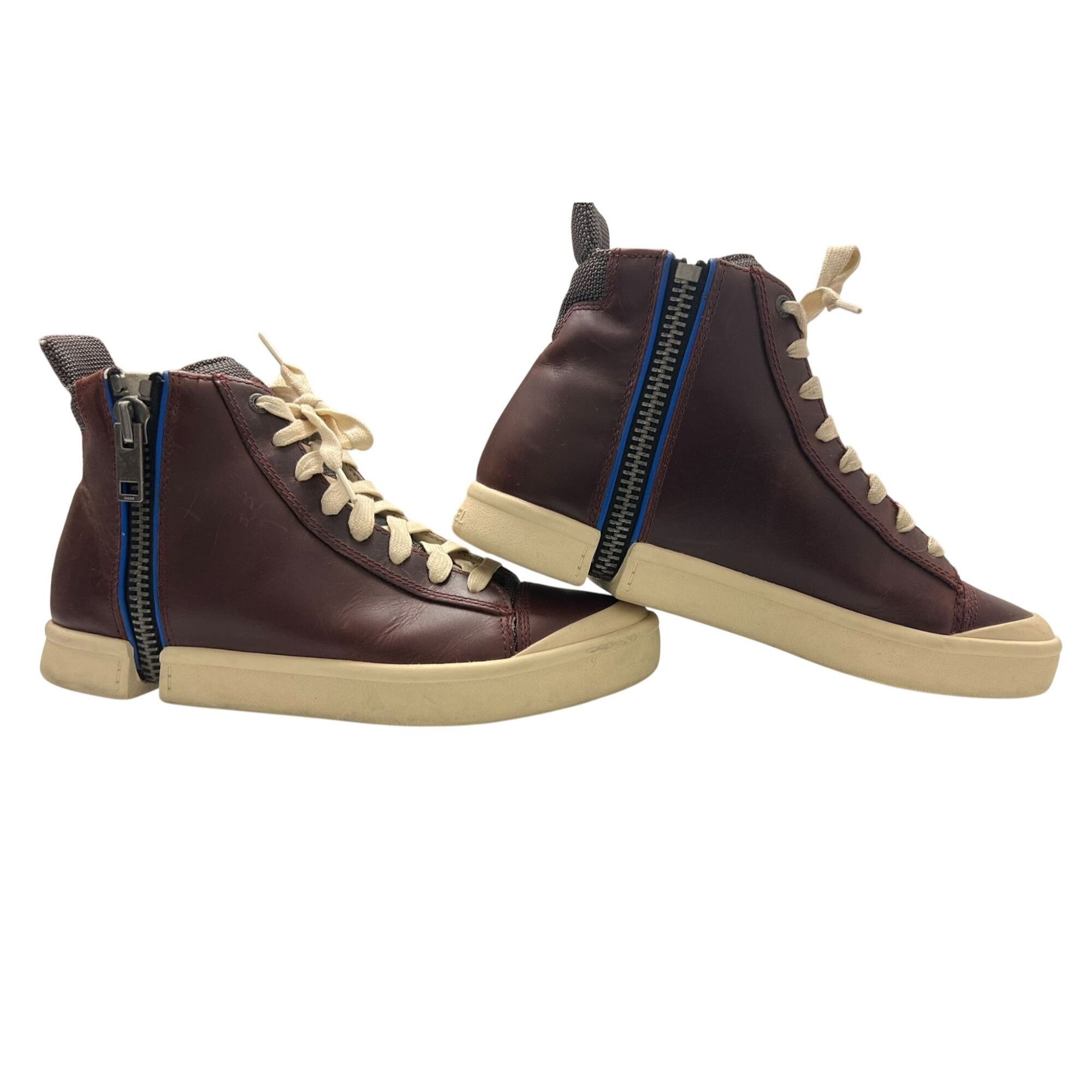 Diesel Diesel Men's US 8.5 S-Nentish High-Top Leather Sneakers Bur Size US 8.5 / EU 41-42 - 2 Thumbnail