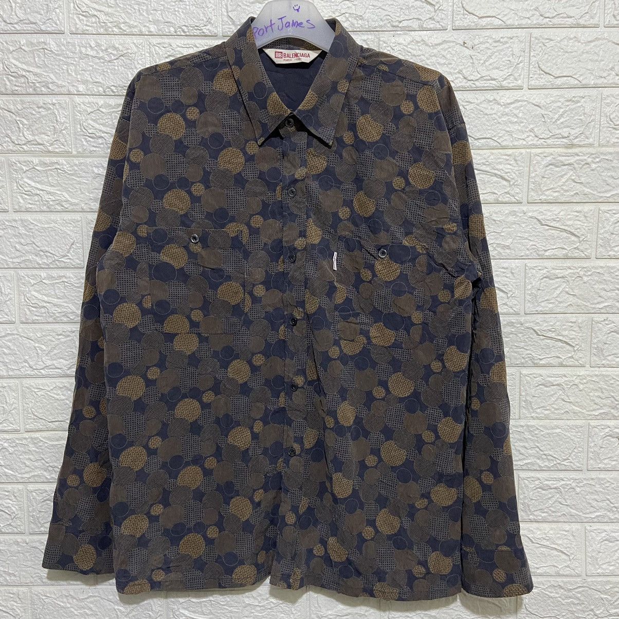 Balenciaga × Designer Rare 🔥 Nice Design Balenciaga LongSleeve Shirt Size US M / EU 48-50 / 2 - 1 Thumbnail