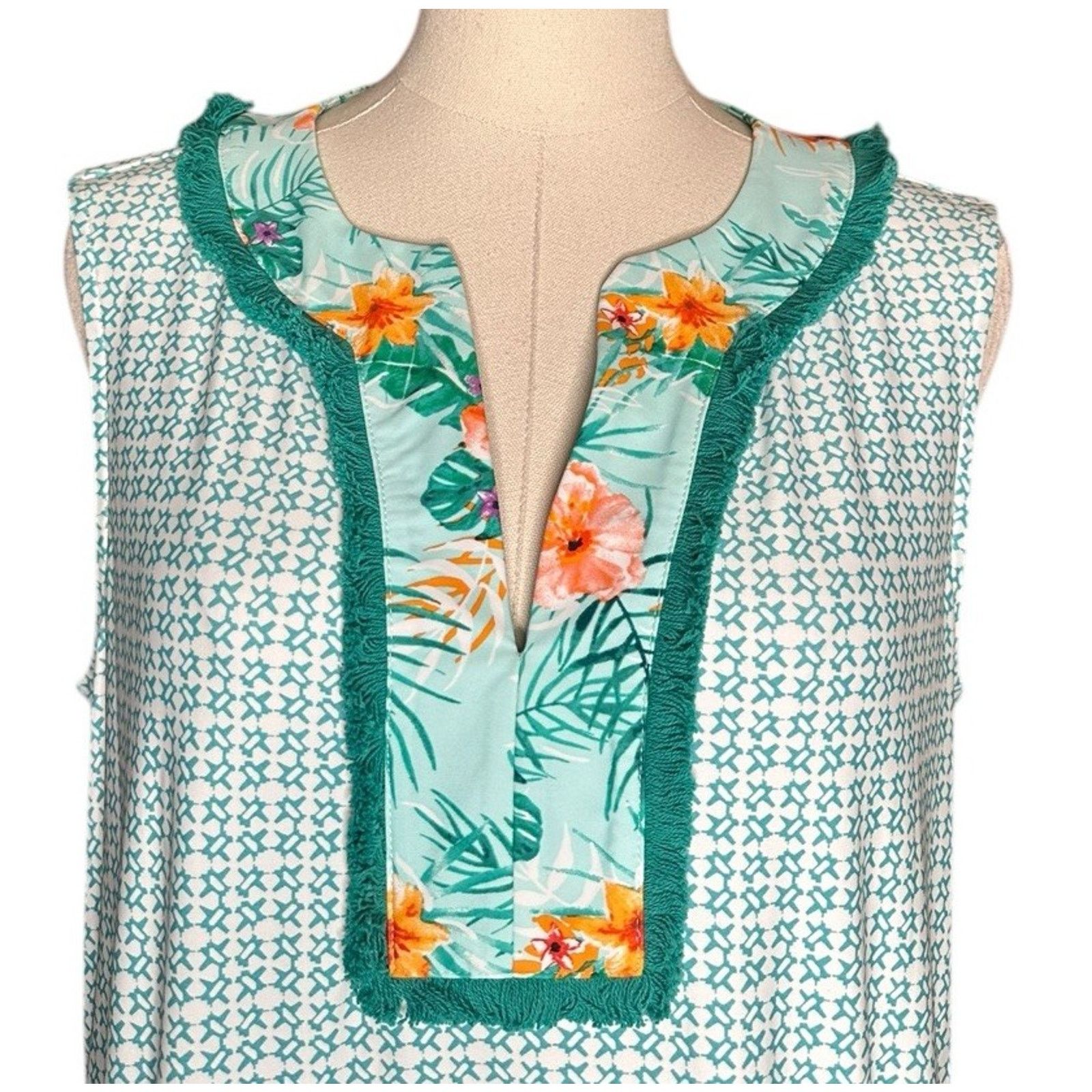 Other Cabana Life Cayman Tunic Beach Dress Tropical Floral UPF 50 Size M / US 6-8 / IT 42-44 - 3 Thumbnail
