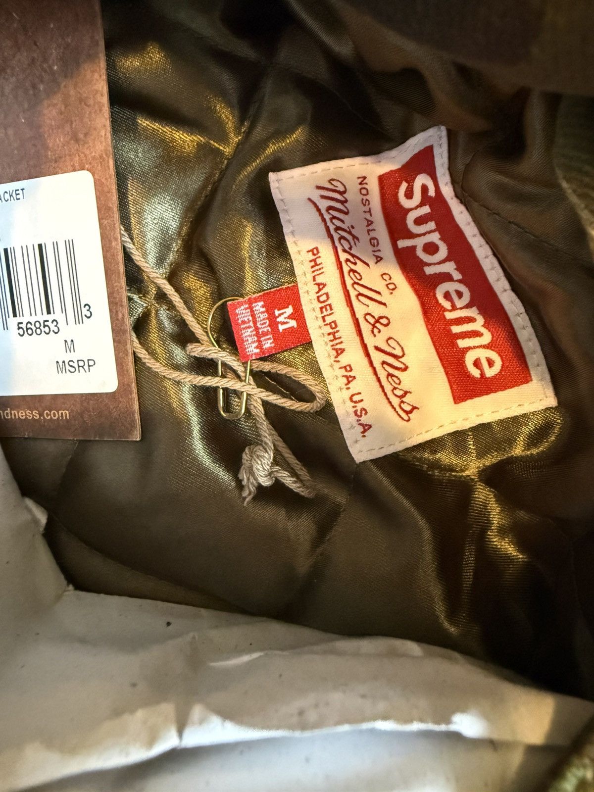 Mitchell & Ness × Supreme Supreme Mitchell & Ness Twill Stadium Jacket Camo Size US M / EU 48-50 / 2 - 7 Thumbnail