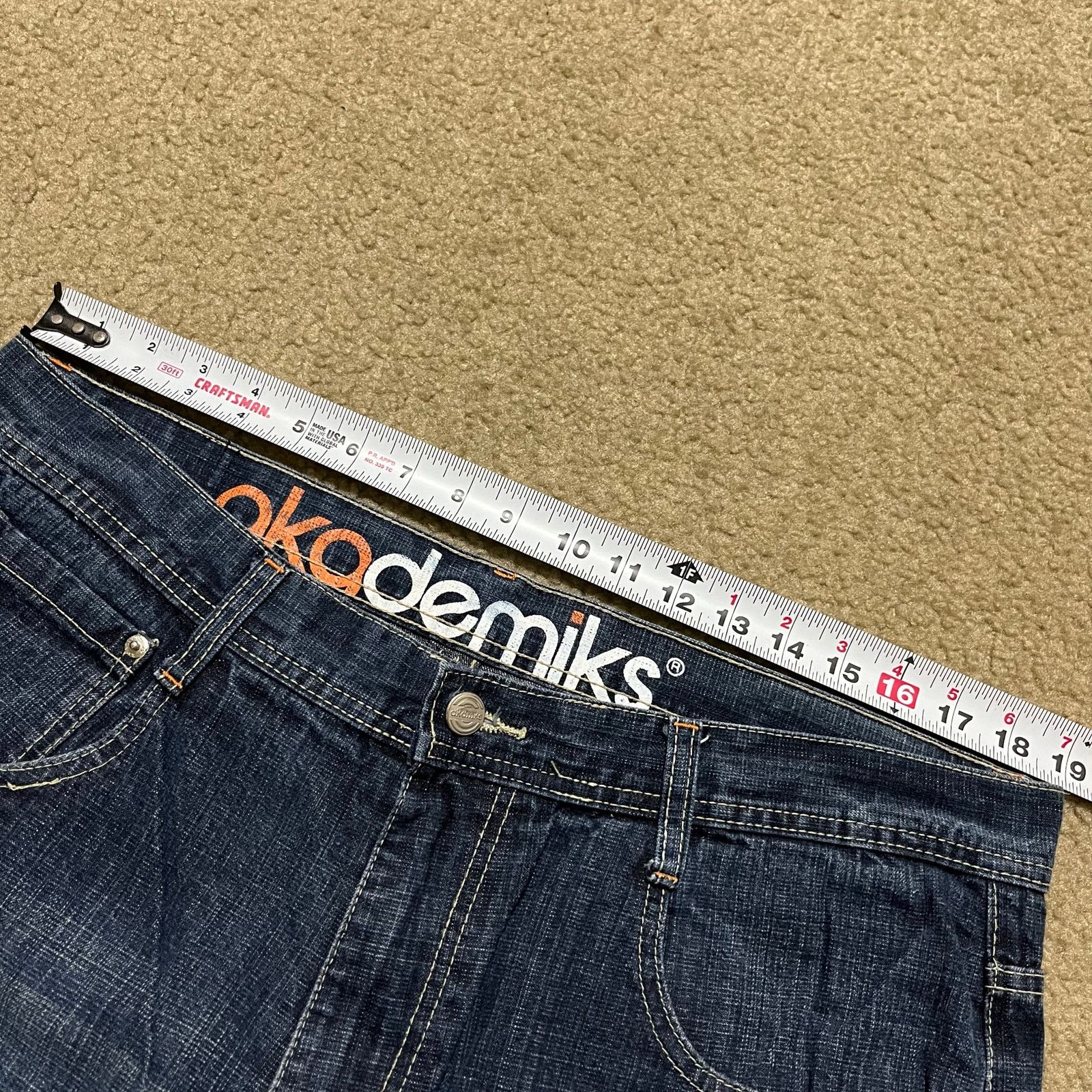 Akademiks Akademiks Y2K Baggy Skater Faded Embroidered Jeans 38Wx32L Size US 38 / EU 54 - 5 Thumbnail