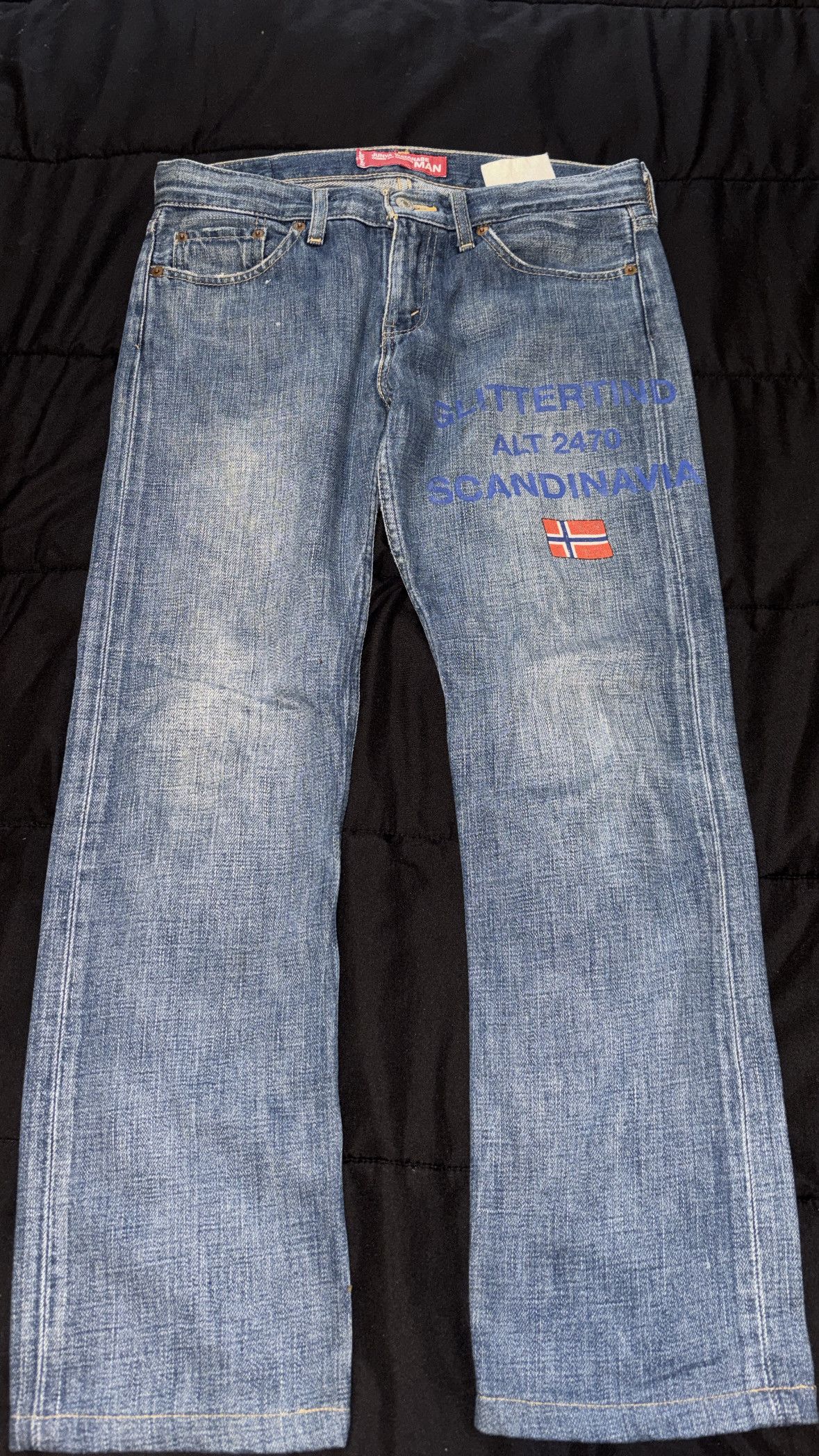 Junya Watanabe Junya Watanabe Levi’s Scandinavian Norway Flag Denim (2005) Size US 29 - 3 Thumbnail