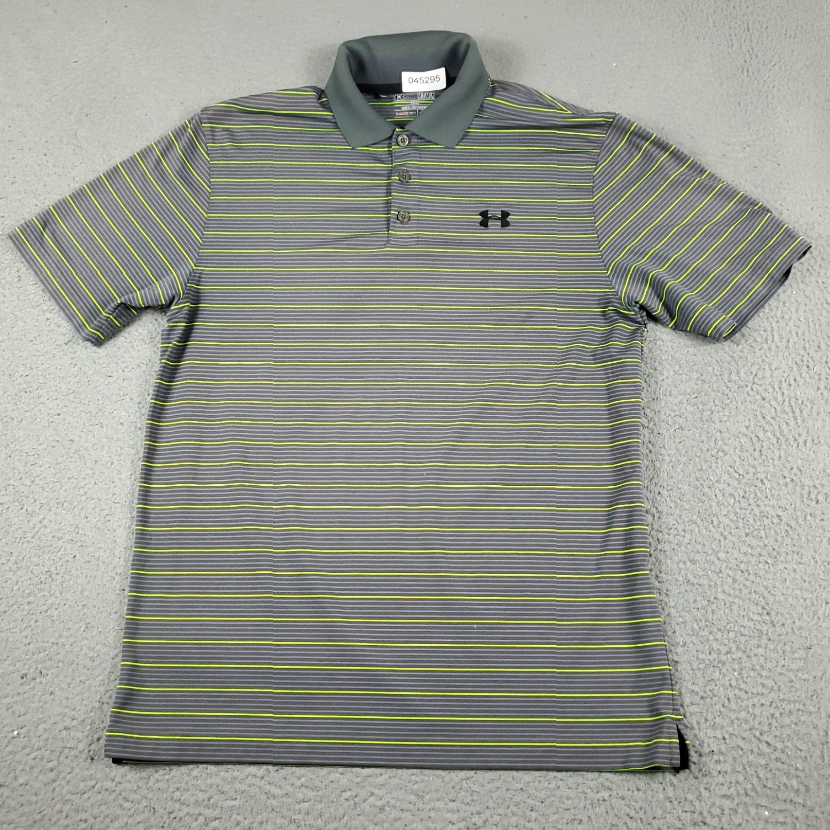 Under Armour Under Armour Polo Shirt Mens M Gray Striped Short Sleeve Casual Polo Shirt Mens Gray Striped Short Sleeve Under Armour HeatGear Polo Size US M / EU 48-50 / 2 - 2 Thumbnail