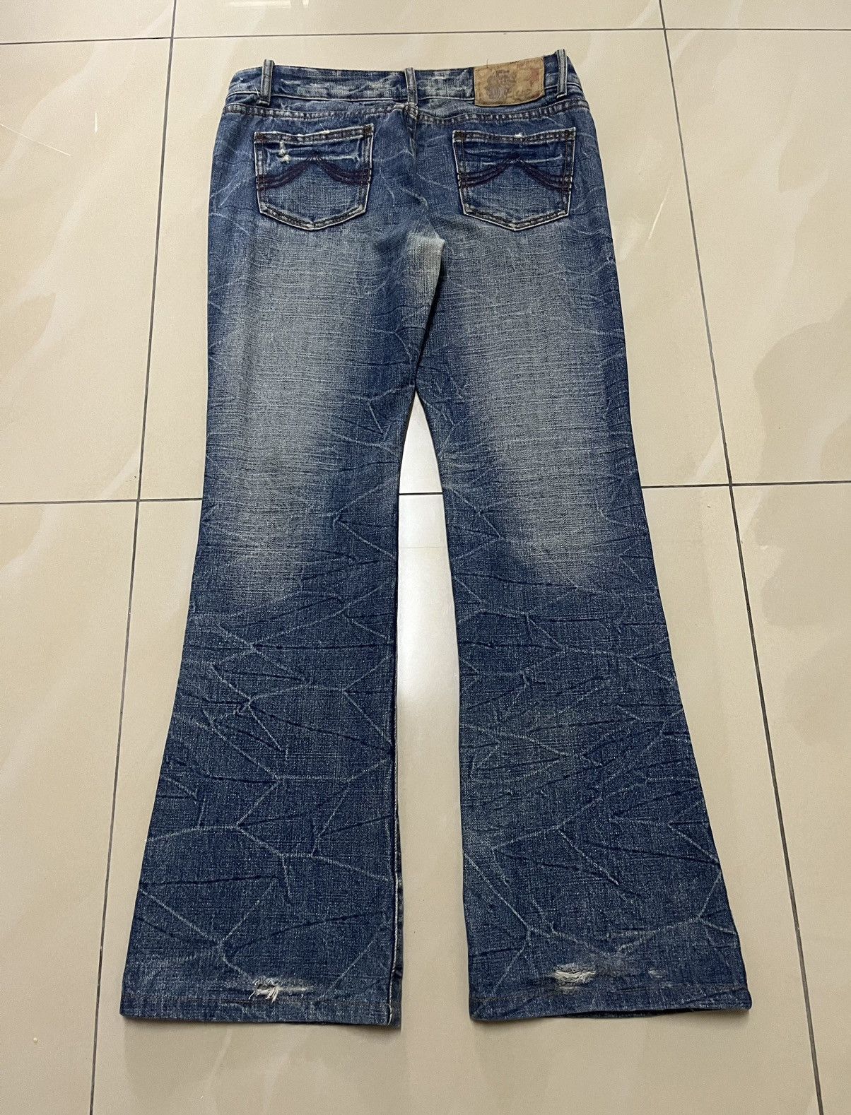 Hysteric Glamour Flare Jeans chouette distressed thunder denim low rise Size US 32 / EU 48 - 14 Thumbnail