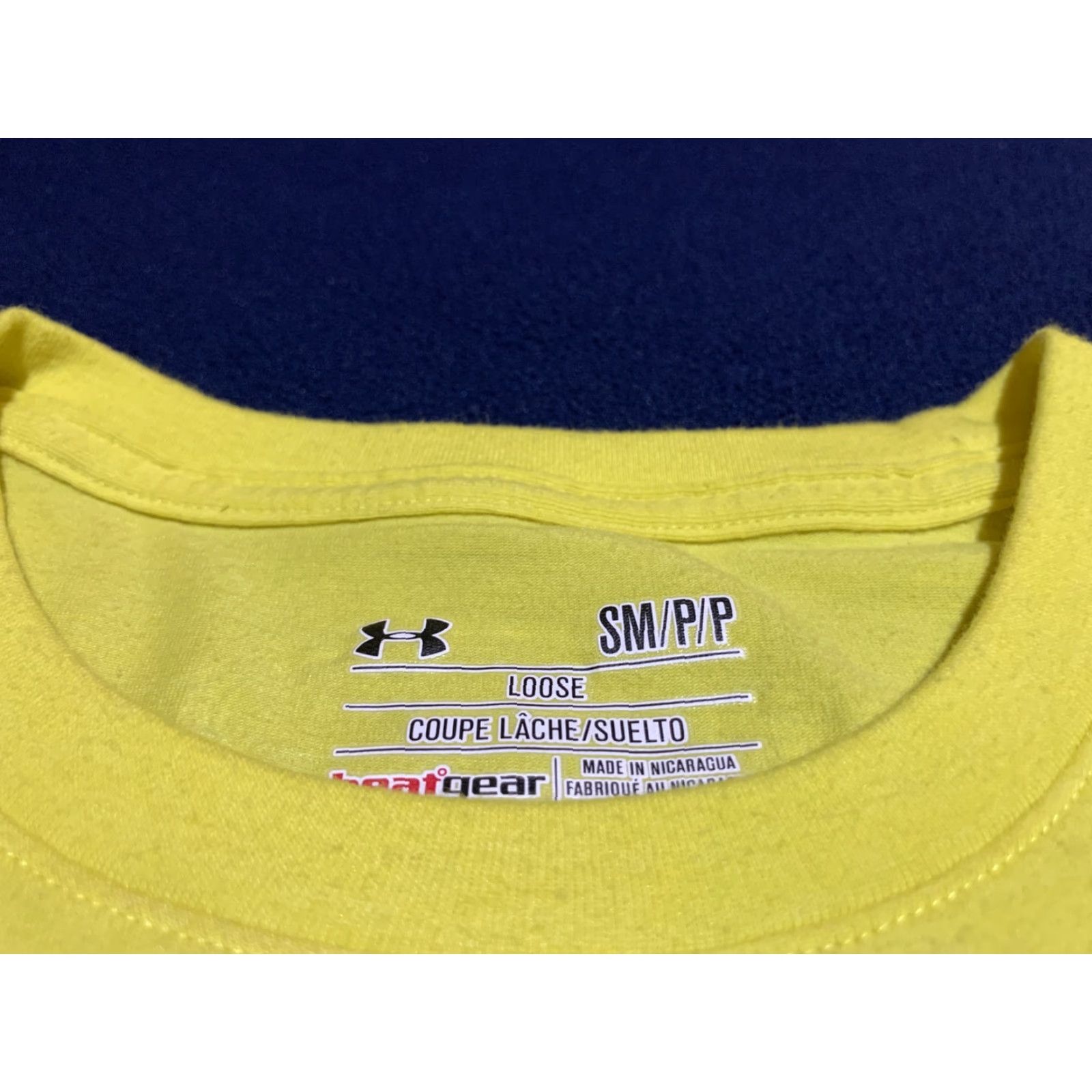 Under Armour VINTAGE Under Armour Charged T-Shirt Men's Small Cotton Yellow Regular Active Sports Size US S / EU 44-46 / 1 - 3 Thumbnail
