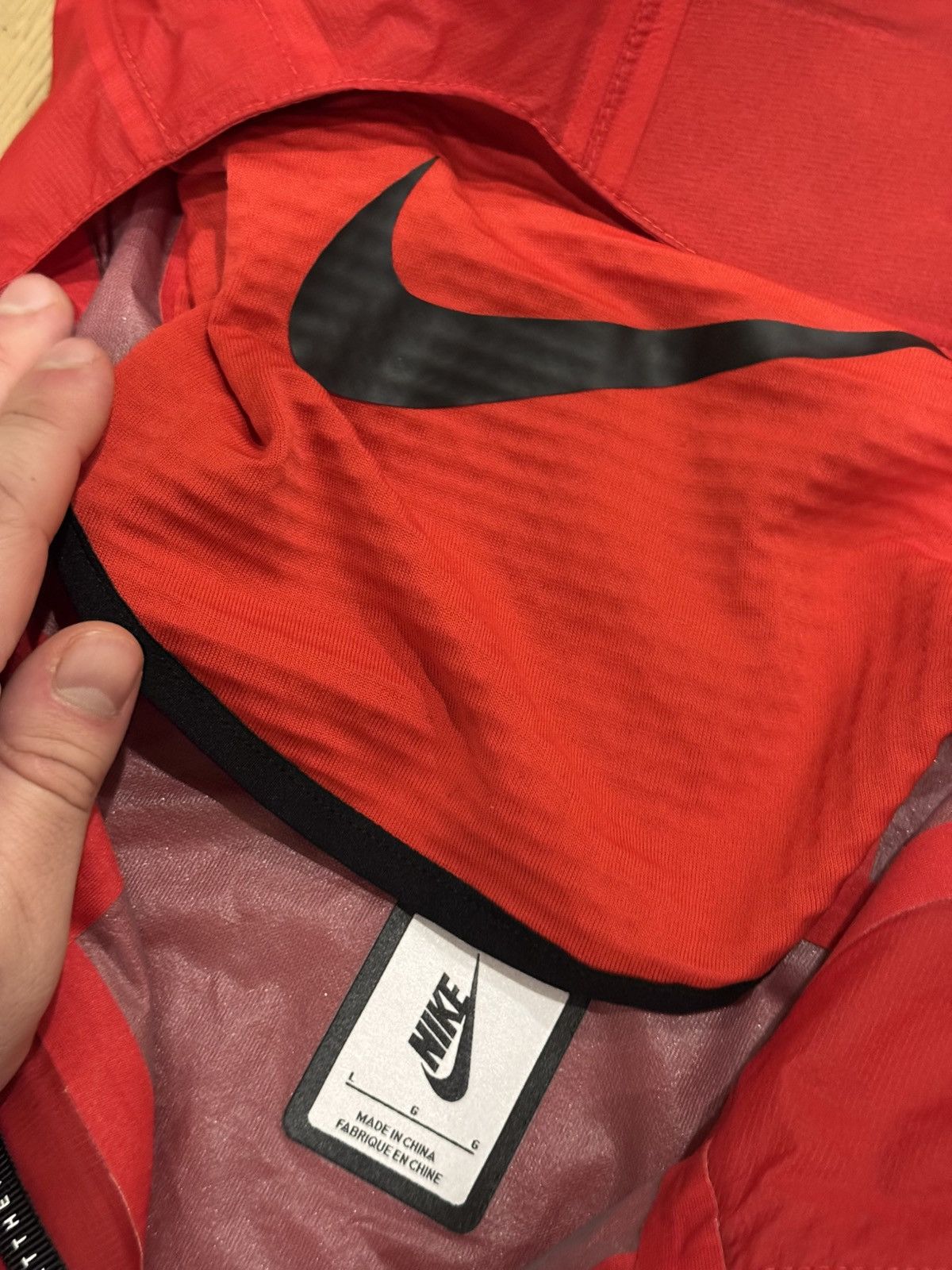 MMW × Nike Nike x MMW (Matthew M. Williams) Light Red Rain Jacket Size US L / EU 52-54 / 3 - 4 Thumbnail