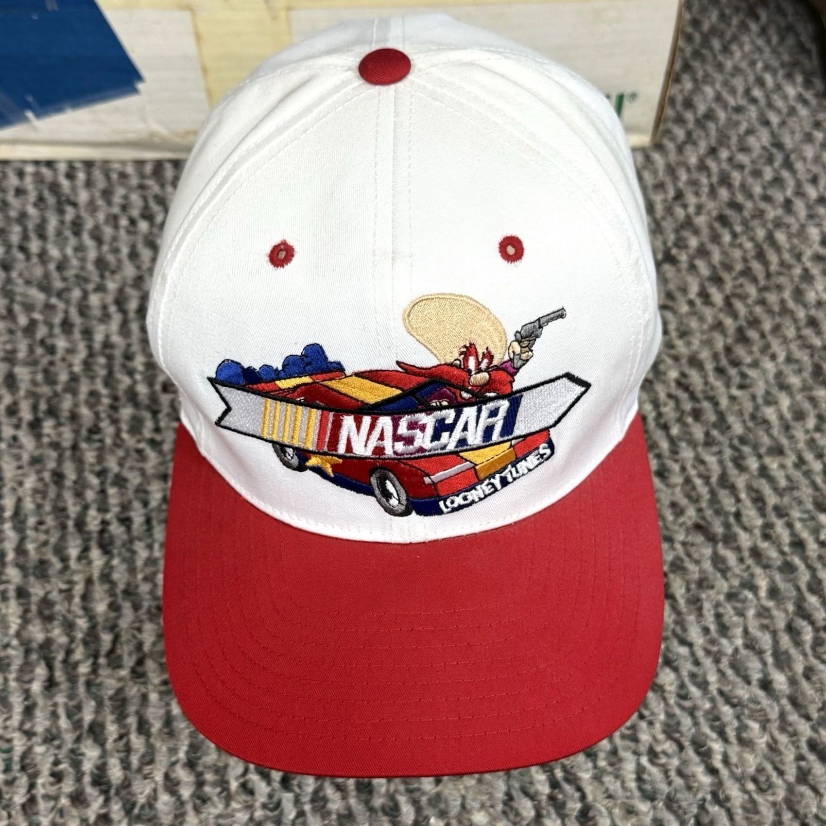 Vintage VINTAGE Looney Tunes Nascar Hat Adult 90s Racing Snapback Cap Sport Yosemite Sam Size ONE SIZE - 2 Thumbnail