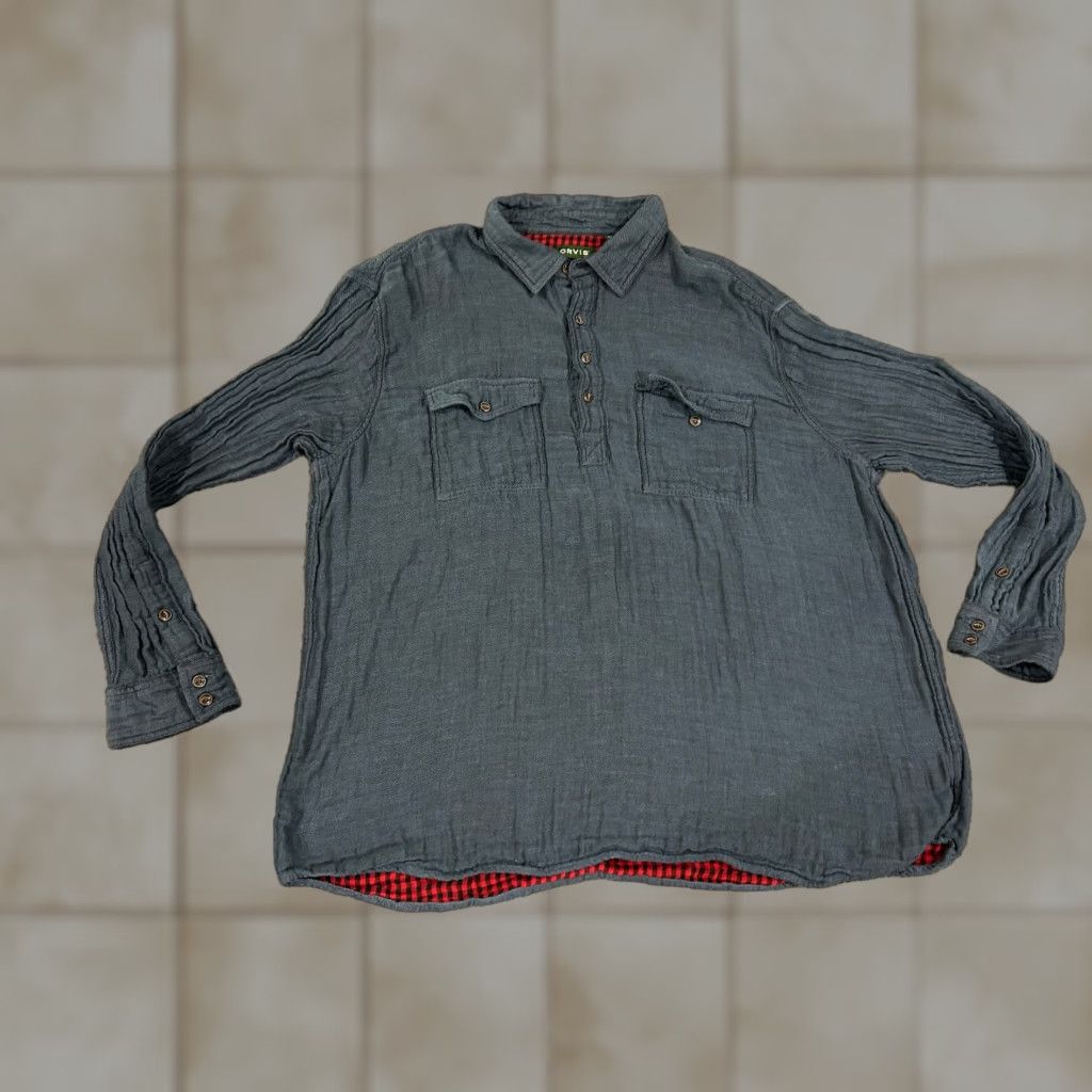 Orvis Orvis Shirt Mens 2XL Blue Chambray Flannel Lined Outdoor Workwear Button Up Size US XXL / EU 58 / 5 - 1 Thumbnail