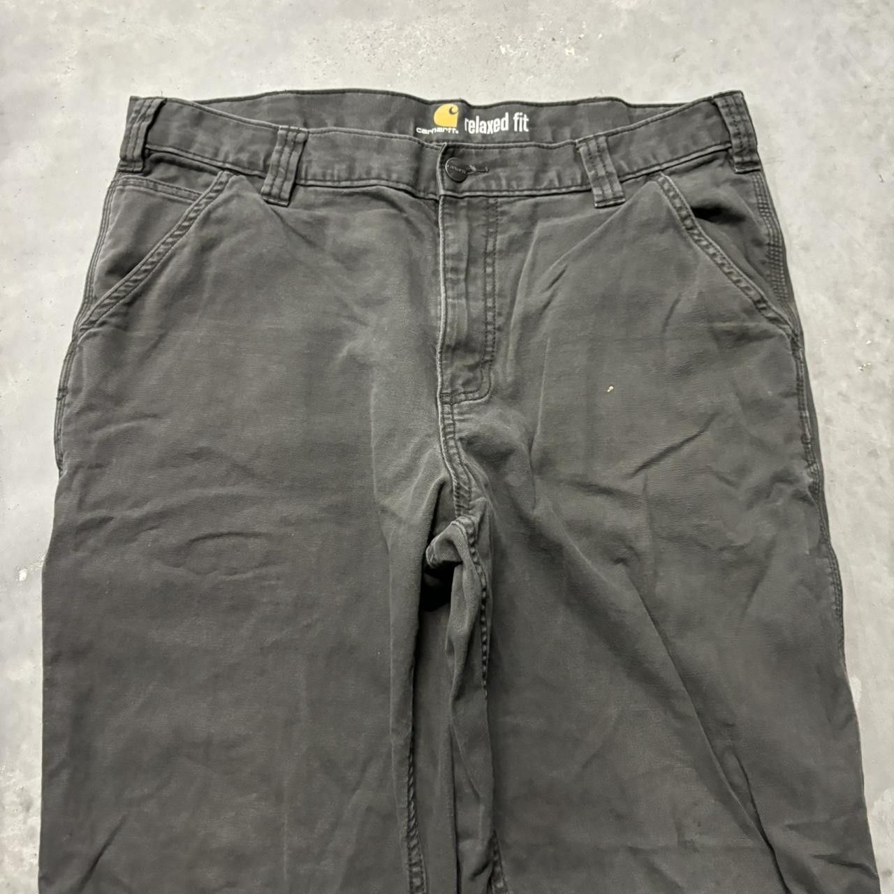 Carhartt × Vintage Crazy Vintage Y2K/2000s Grunge Grey Earth Tone Carhartt Workwear Pants! Size US 35 - 5 Thumbnail