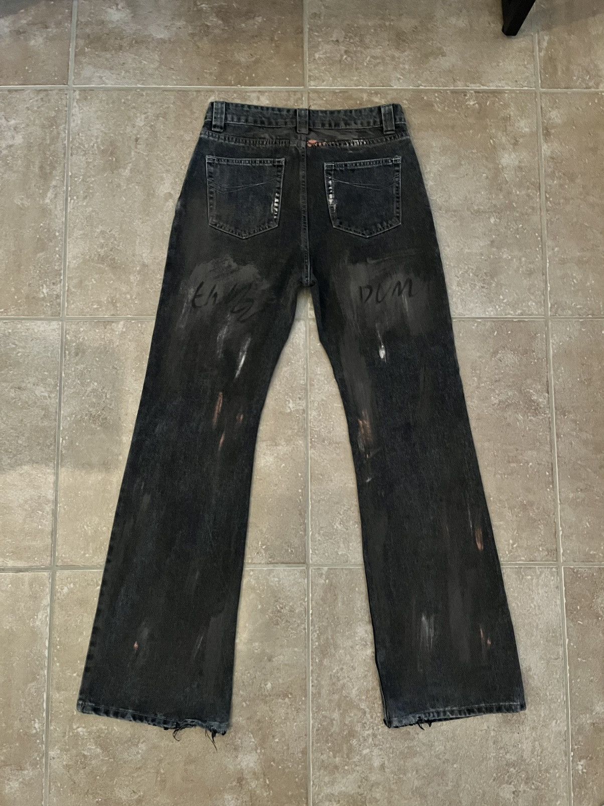 Japanese Brand × Other Flared Paint Jeans Size US 32 / EU 48 - 2 Thumbnail