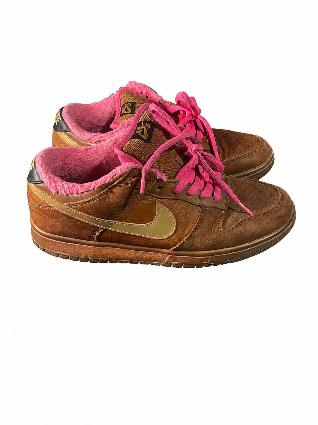 Nike SB Nike SB Dunk Low Gibson Brown Pink Fur SZ 10 Size US 10 / EU 43 - 4 Thumbnail