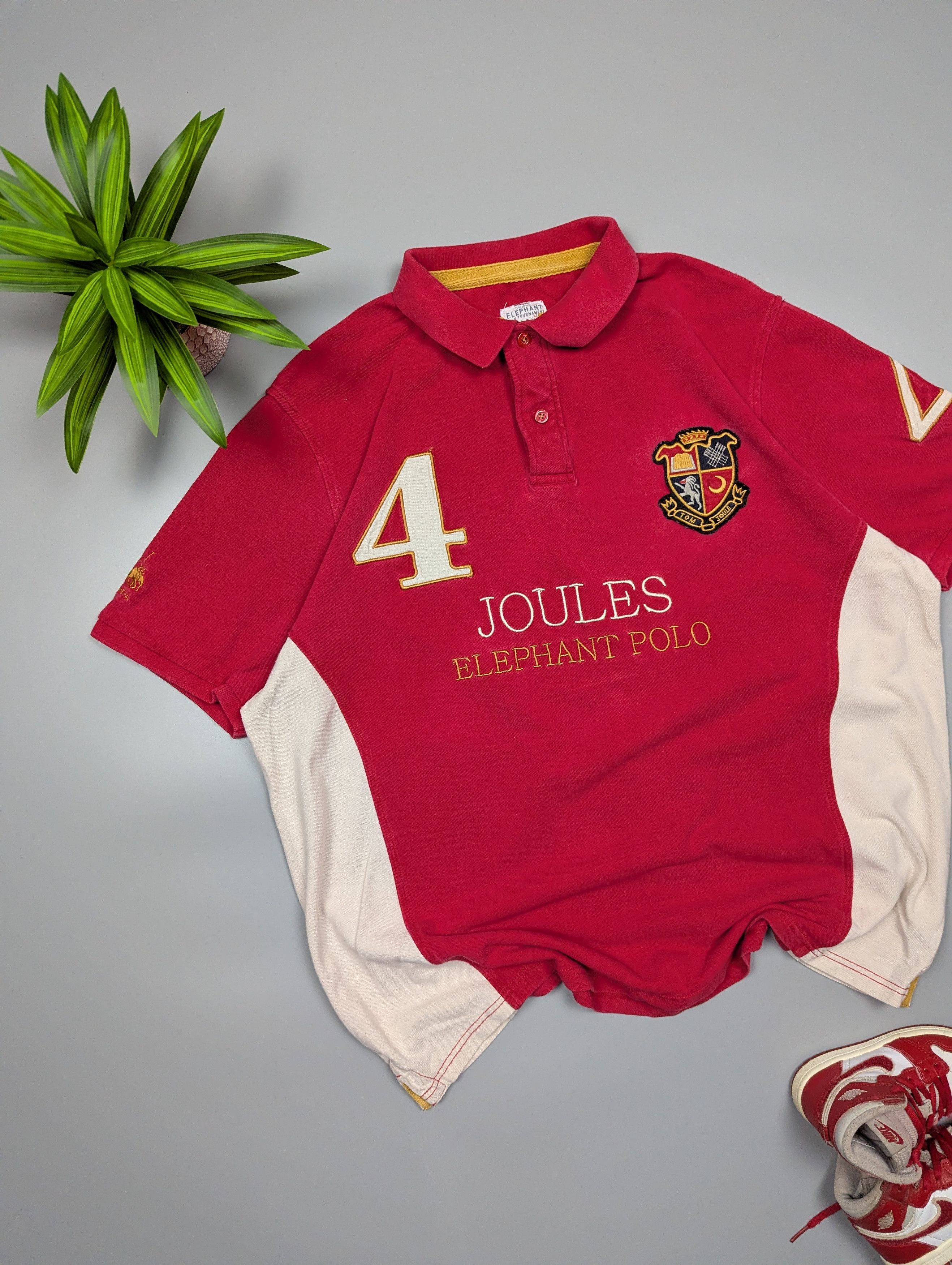 Designer Tom Joule Red Elephant Polo Tournament Cotton Polo Shirt XXL Size US XXL / EU 58 / 5 - 2 Thumbnail