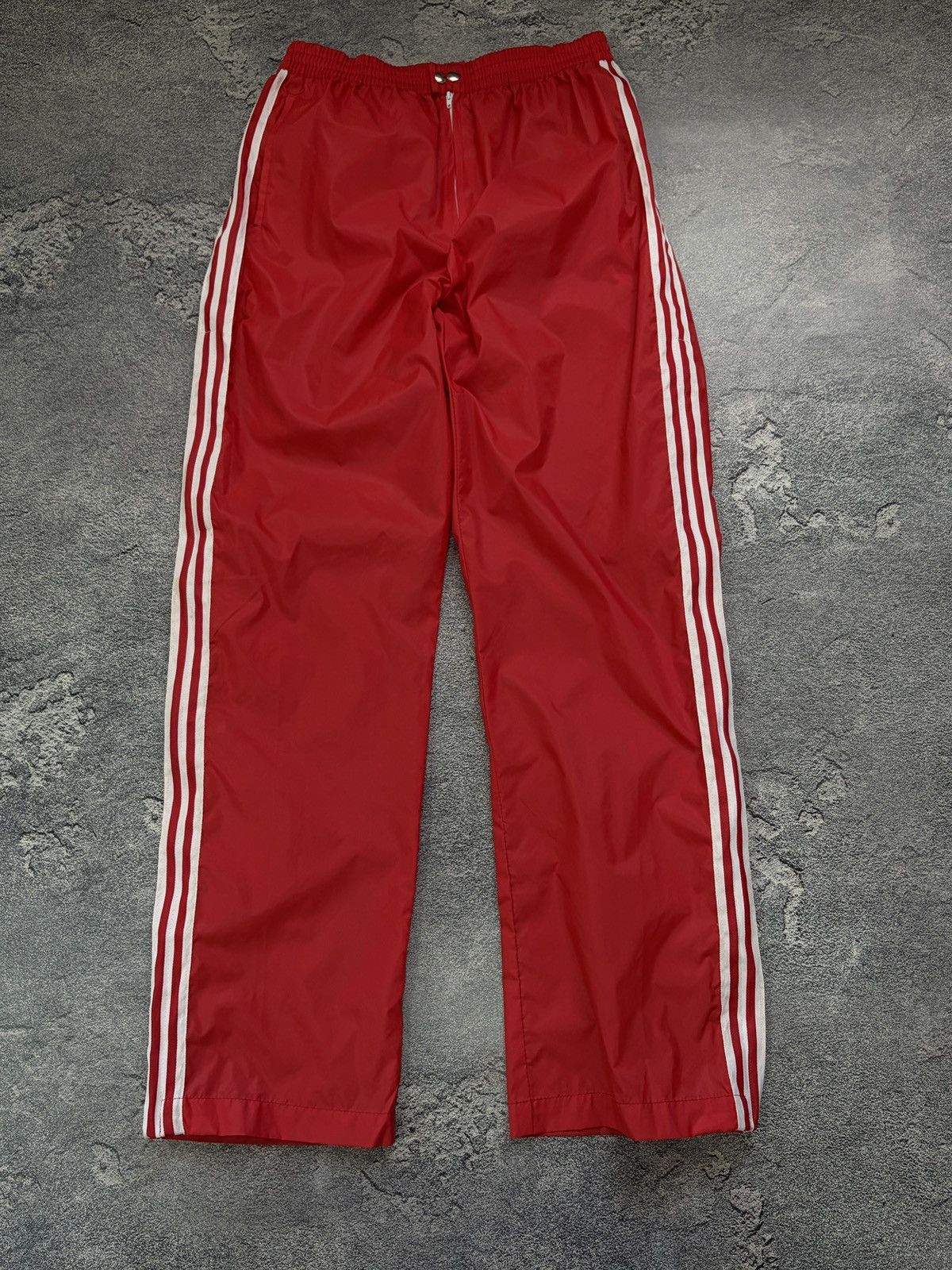 Adidas Vintage Adidas Ventex Red Full Side Zip Breakaway Pants Size US 34 / EU 50 - 1 Thumbnail