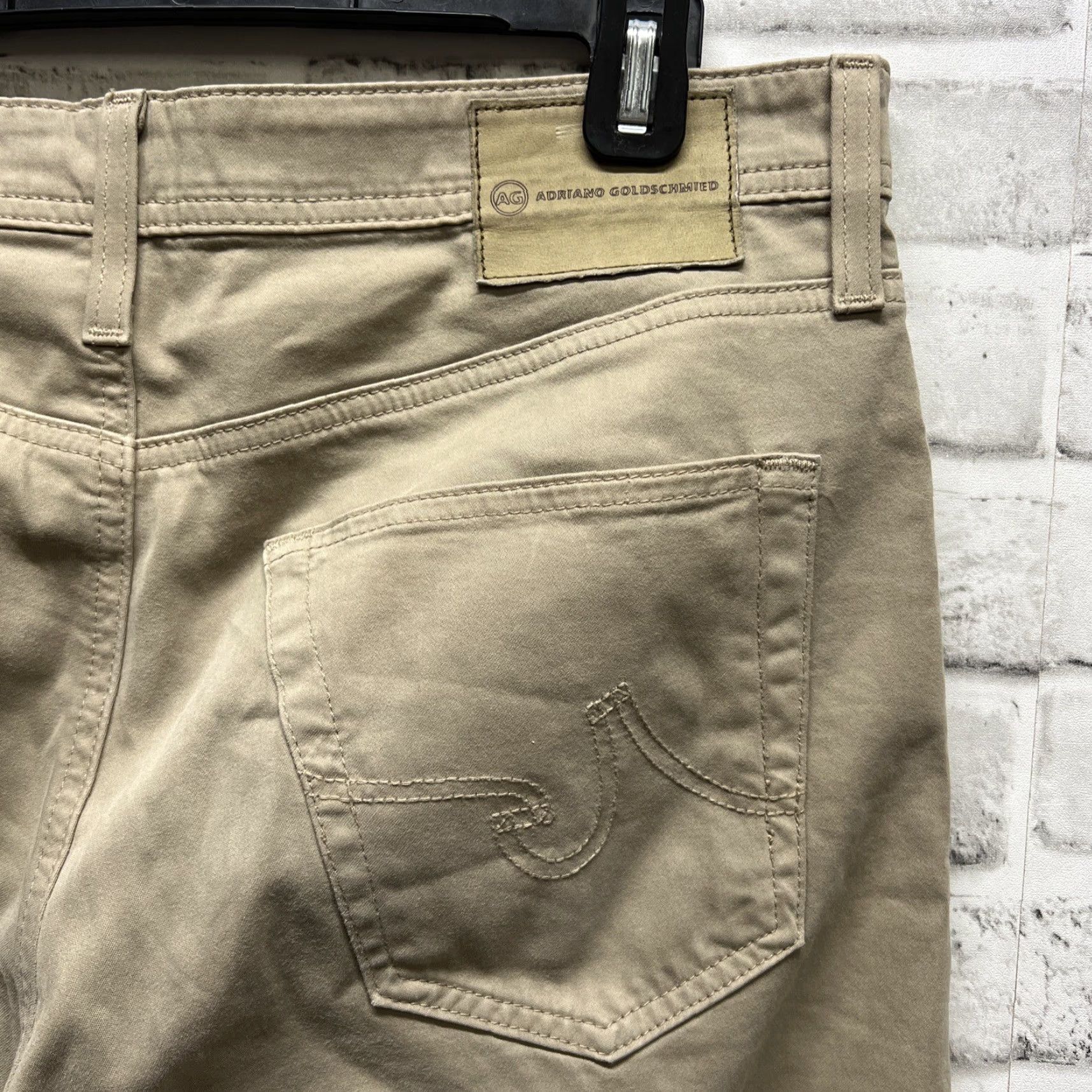 Vintage Adriano Goldschmied The Protege Pants Straight Leg Beige Mens Size 31x30 Size US 31 - 3 Thumbnail