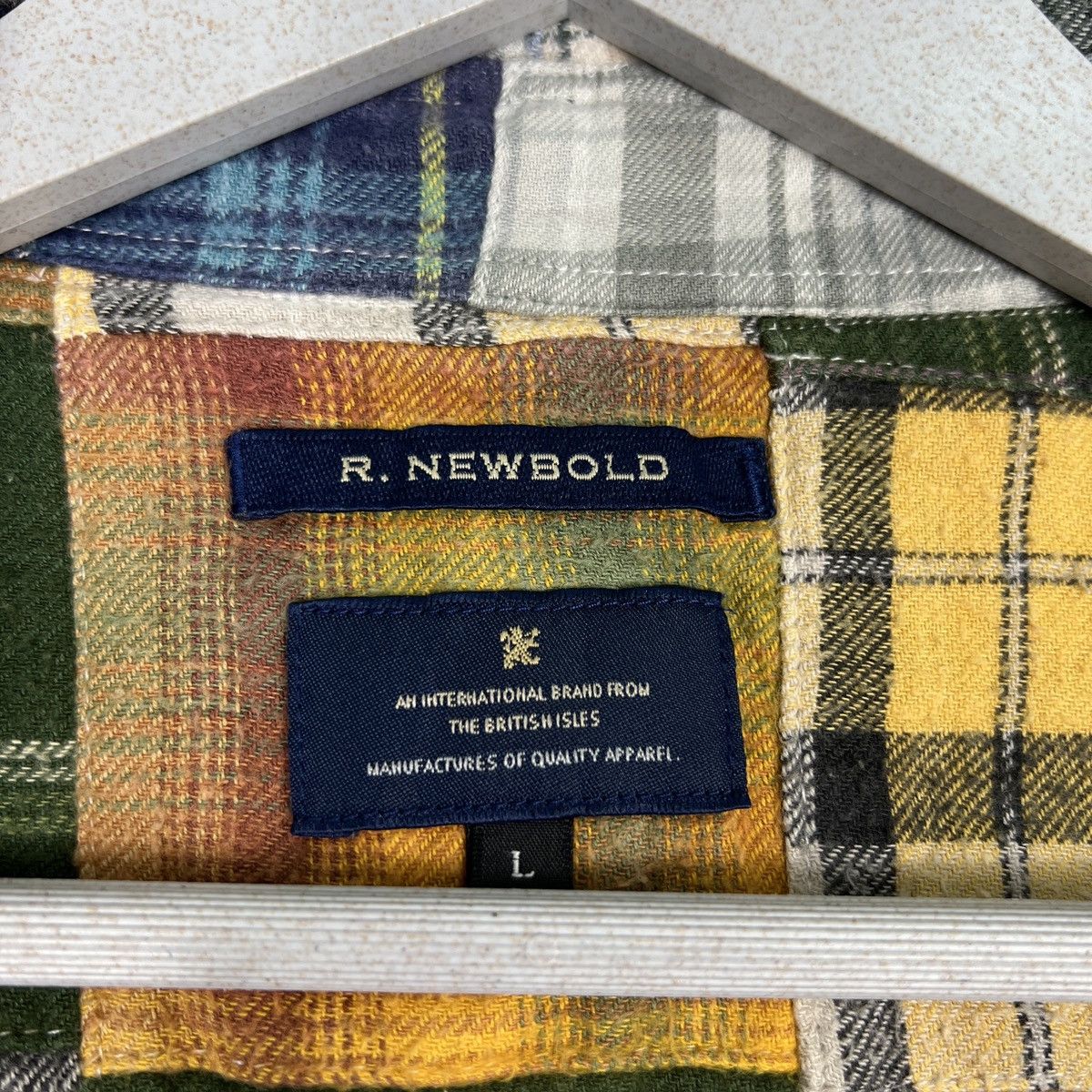 R.Newbold 🔥 R.NEWBOLD CHECK PATCHWORK SHIRTS Size US L / EU 52-54 / 3 - 16 Thumbnail