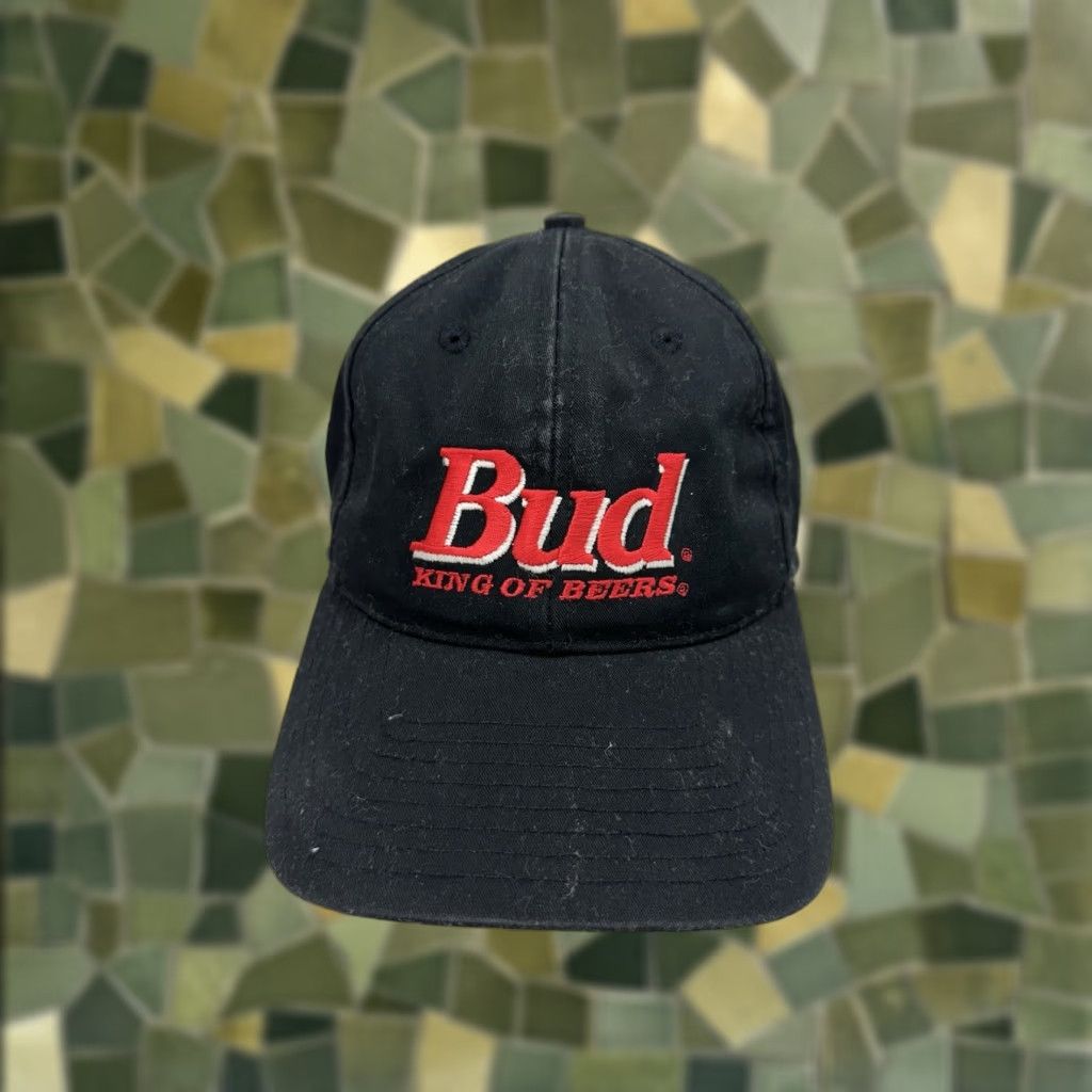 Twins Twins Enterprise Snapback Hat Bud King Of Beers Black Embroidered Adjustable Cap Mens Hat Size ONE SIZE - 1 Thumbnail