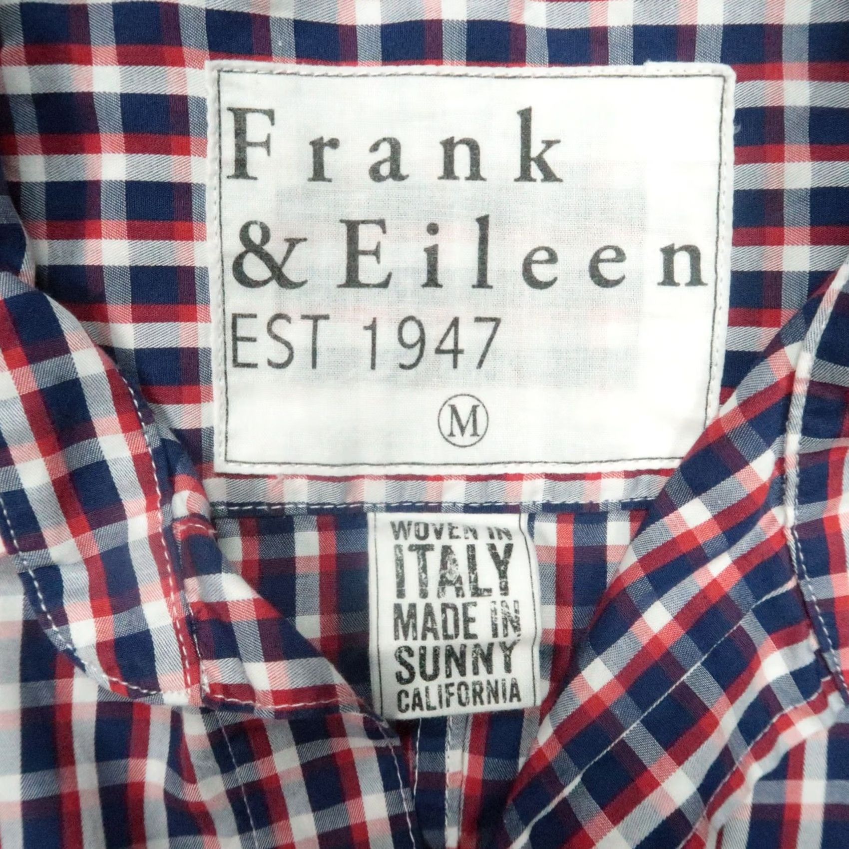 Frank & Eileen Frank & Eileen Shirt Womens Medium Red Plaid Long Sleeve Button-Up Lightweight Italy Size M / US 6-8 / IT 42-44 - 3 Thumbnail