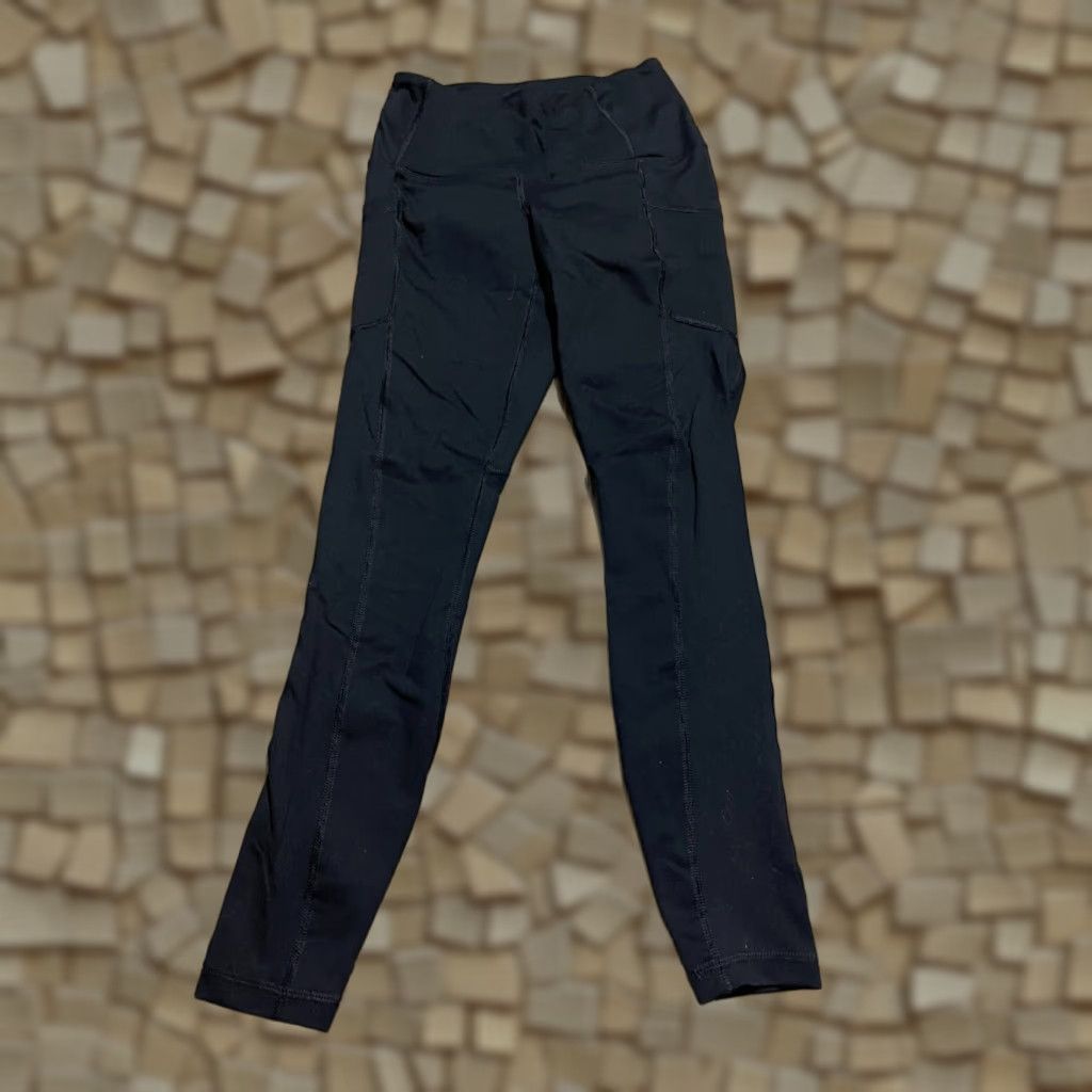 Vintage Hypertek Pants Women's XS Black Pull On Leggings Size 26" / US 2 / IT 38 - 1 Thumbnail