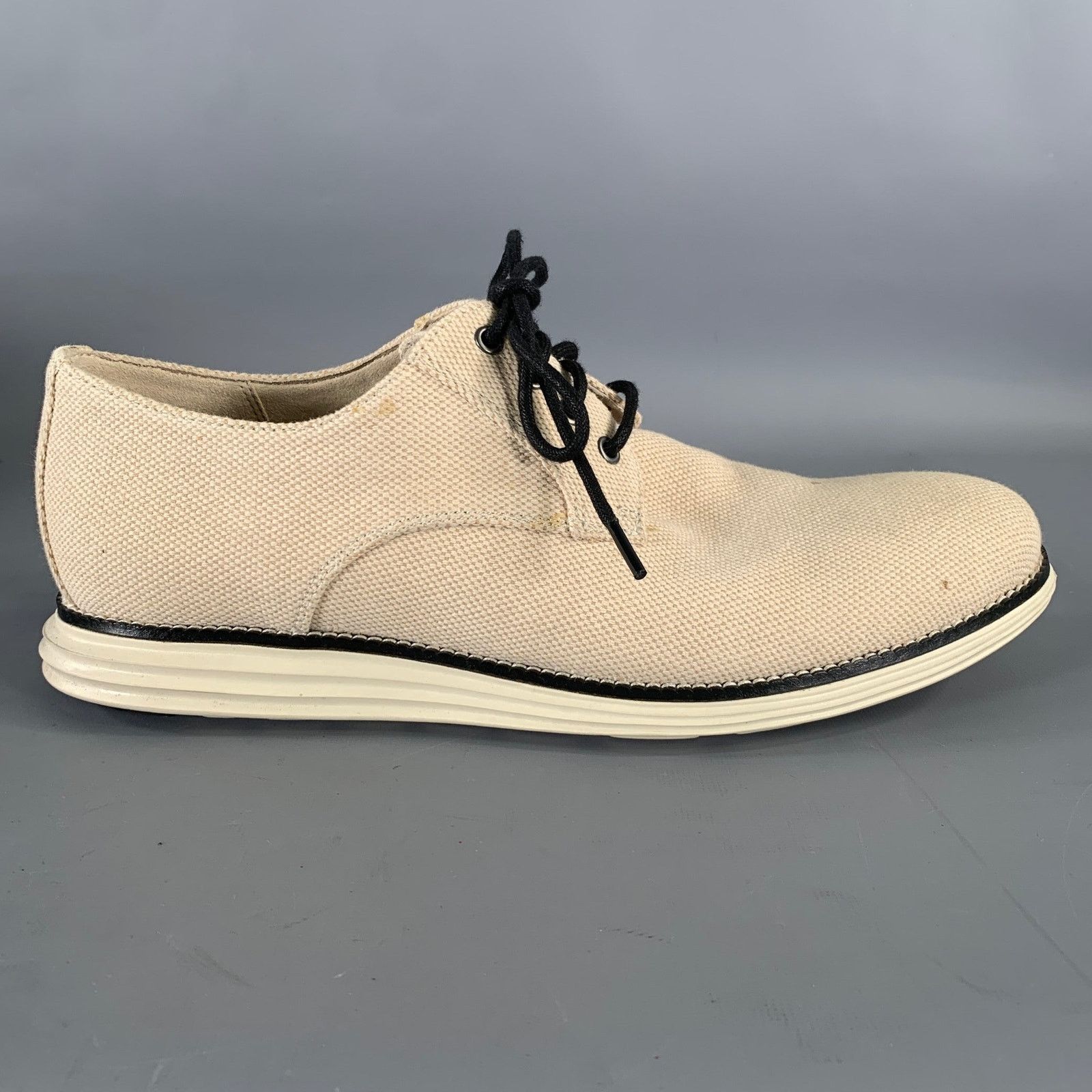 Cole Haan COLE HAAN Size 10.5 Cream Black Textured Sneakers Size US 10.5 / EU 43-44 - 2 Thumbnail
