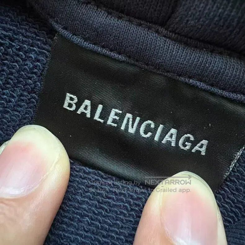 Balenciaga Balenciaga Logo Letter Washed Paper Distressed Hoodie Size US S / EU 44-46 / 1 - 3 Thumbnail
